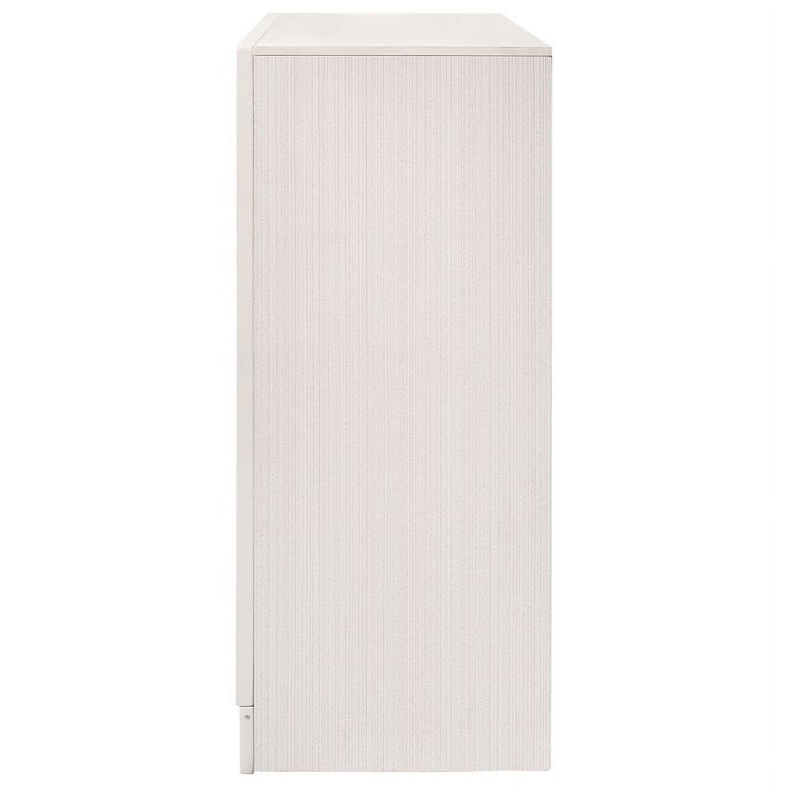 Bowery Hill 7 Drawer Dresser in White and Rhinestone