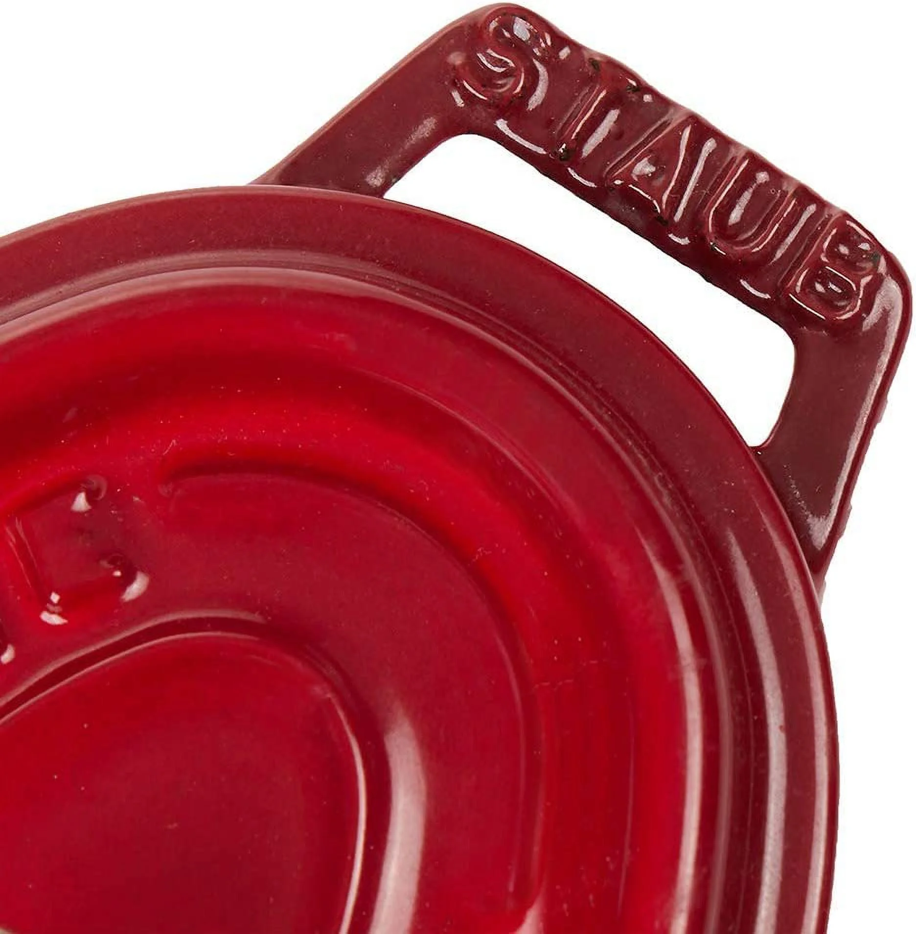 YINCHEN 40509-807 Mini Pico Cocotte Oval Cherry, 4.3 inches (11 cm), Small, Double Handed, Enameled Pot, La Cocotte Oval