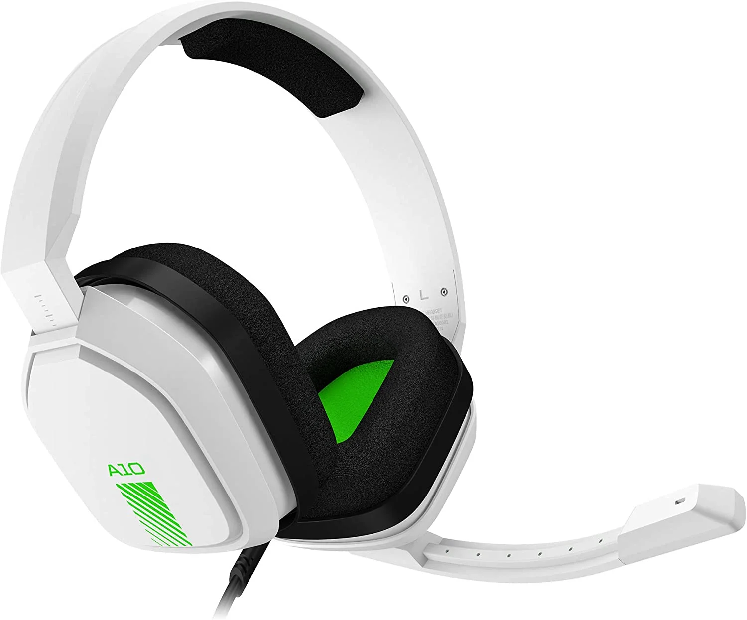 ASTRO Gaming A10 Wired Gaming Headset, Lightweight and Damage Resistant, 3.5 mm Audio Jack Like New White/Green