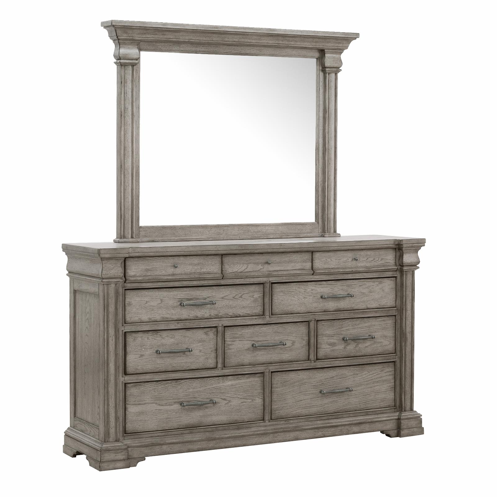 HomeFare Madison Ridge 10 Drawer Dresser in Heritage Gray