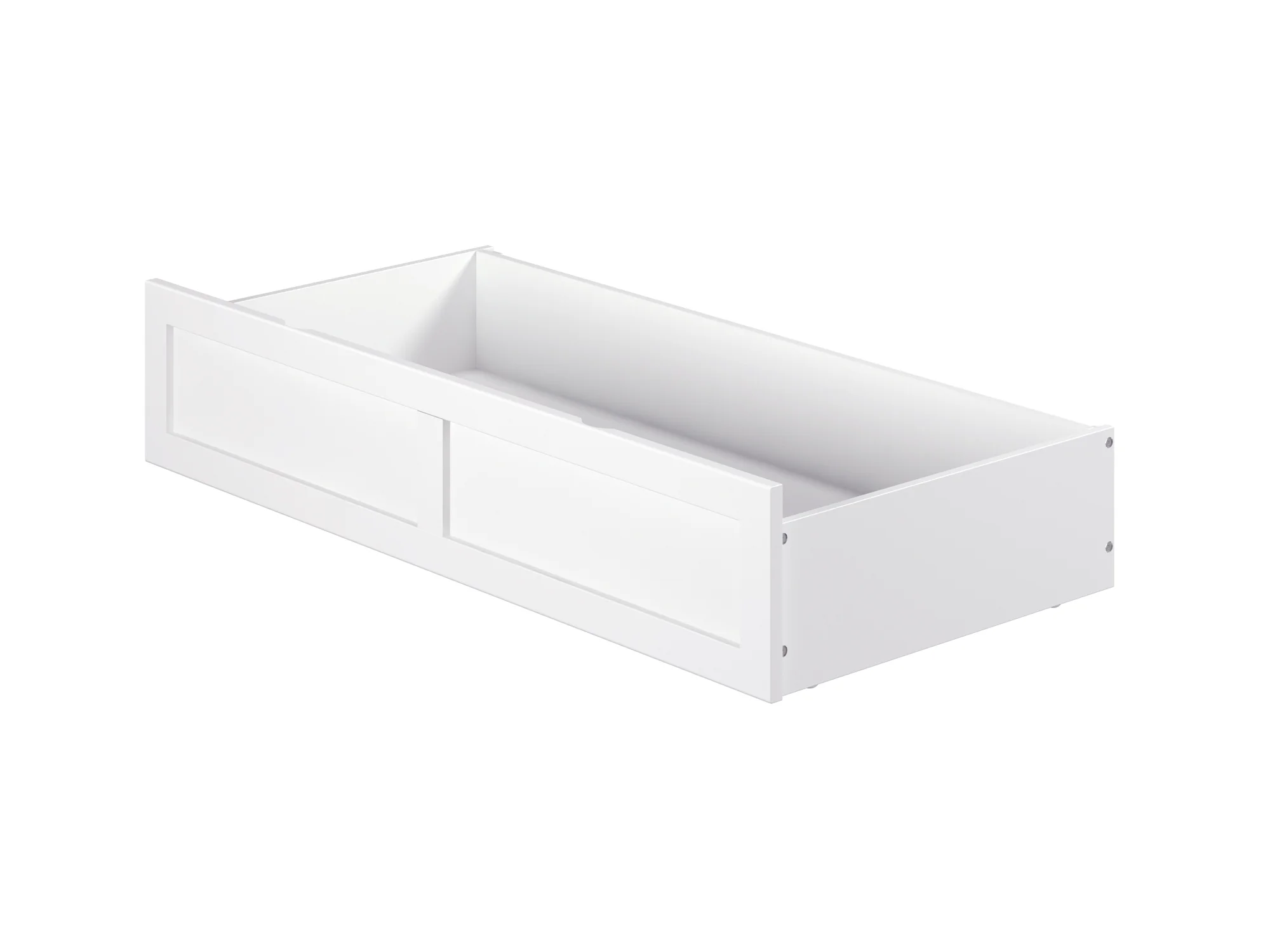 AFI Under Bed Foot Drawer Storage Drawer for Platform Beds, Full, White