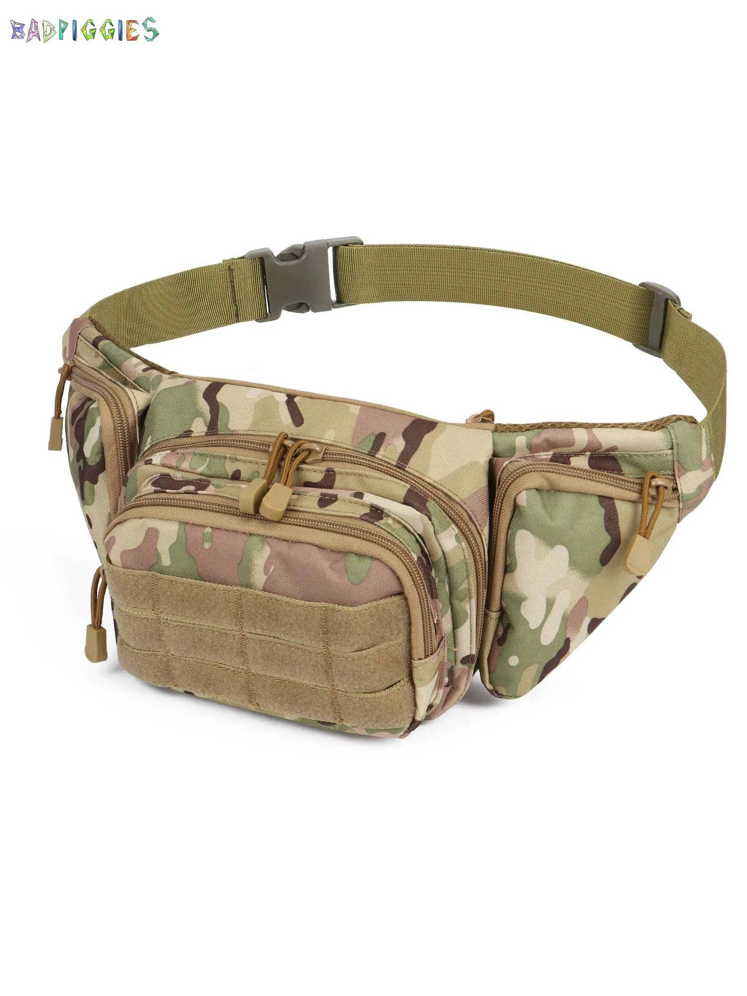 BadPiggies Mens Waist Bag, Waterproof Utility Fanny Pack Outdoor Bag Pouch Camping Hiking Belt Bags