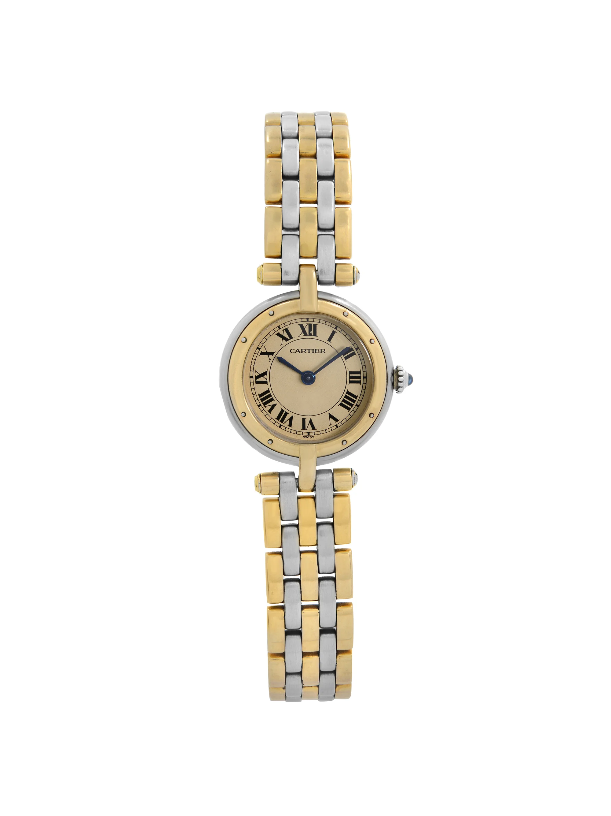 Cartier Panthere Vendome 24mm 18k Gold Steel Champagne Dial Ladies Watch 1057920