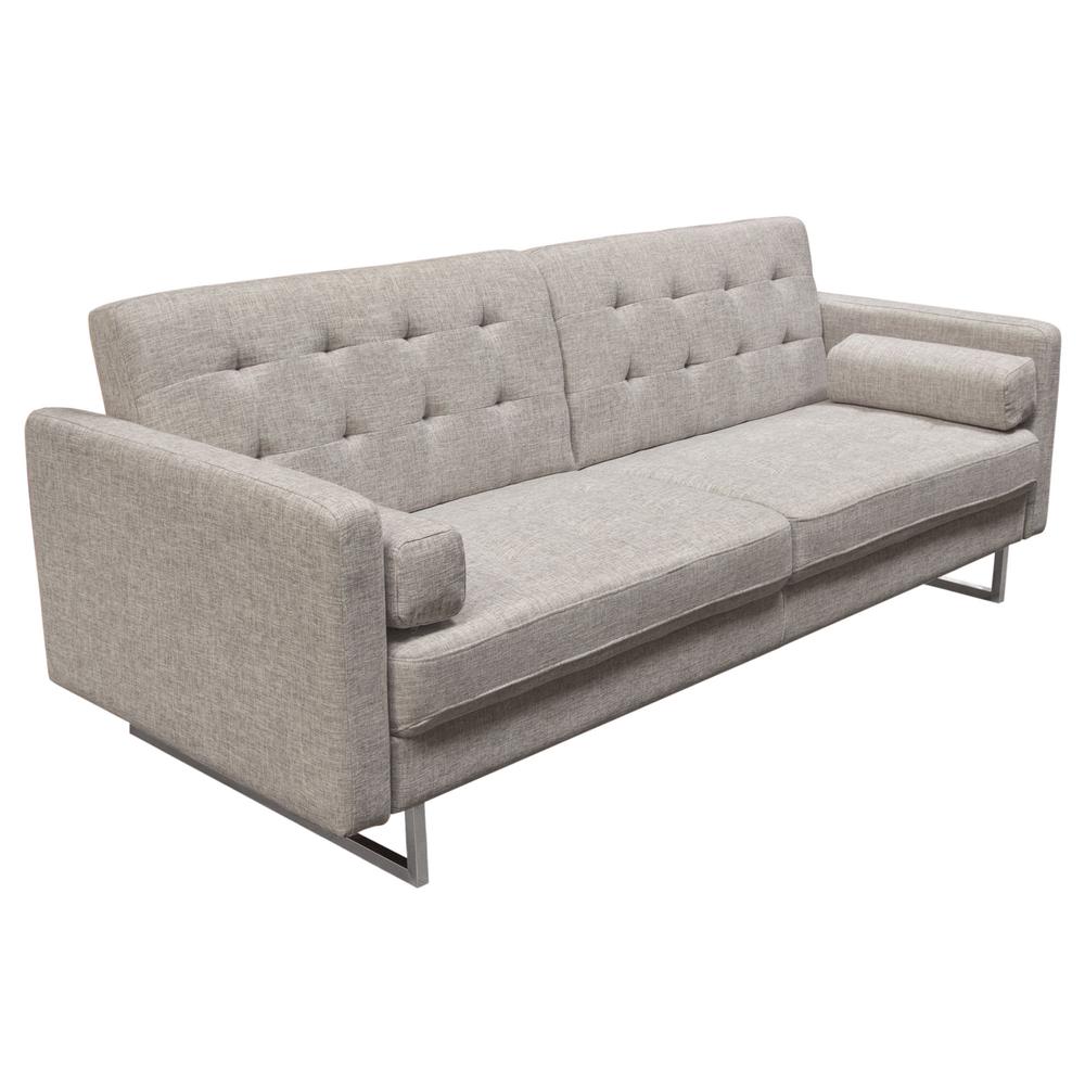 Nova Lifestyle Opus Convertible Tufted Sofa in Barley Fabric