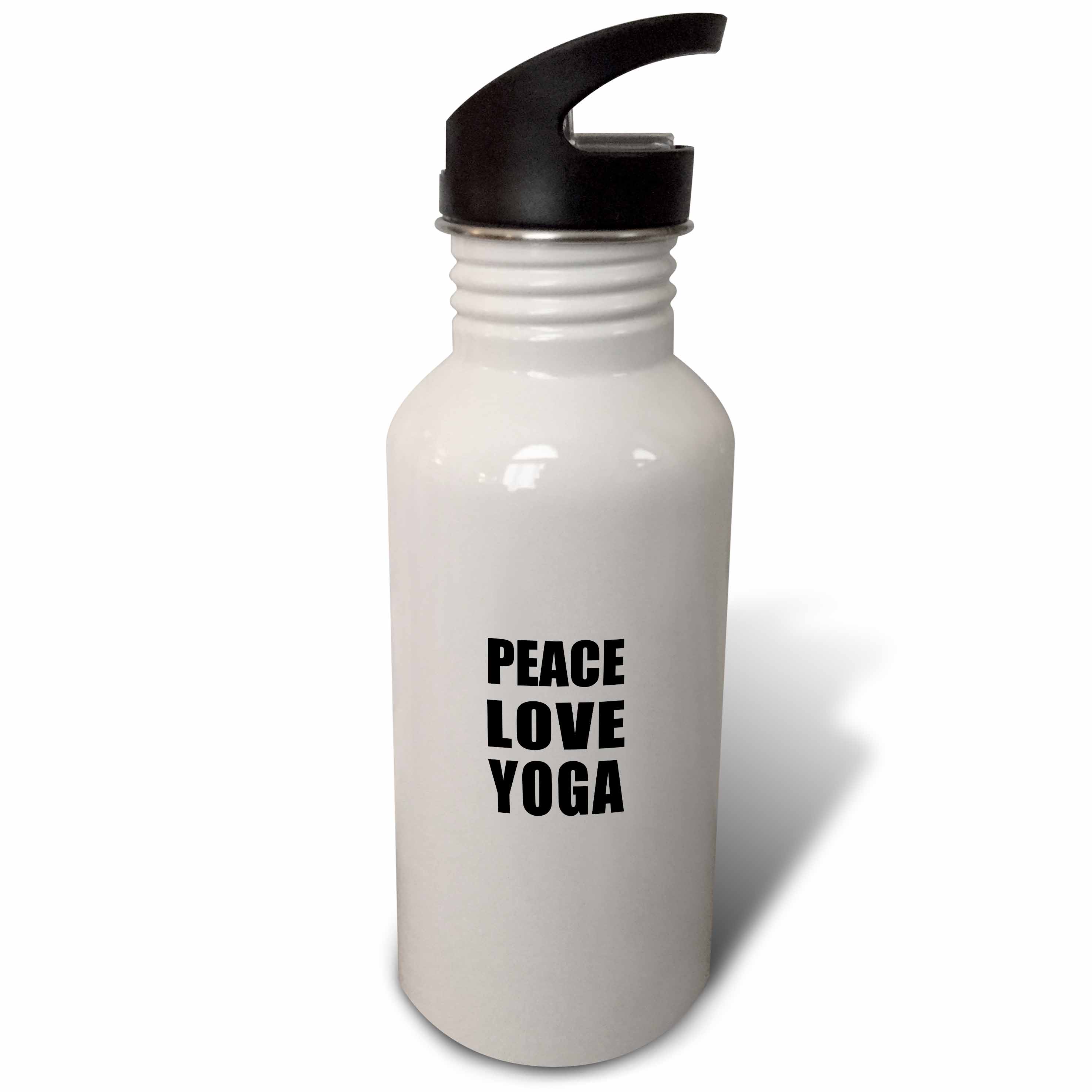 Peace Love and Yoga - Things that make me happy - yoga enthusiast gift 21 oz Sports Water Bottle wb-184920-1