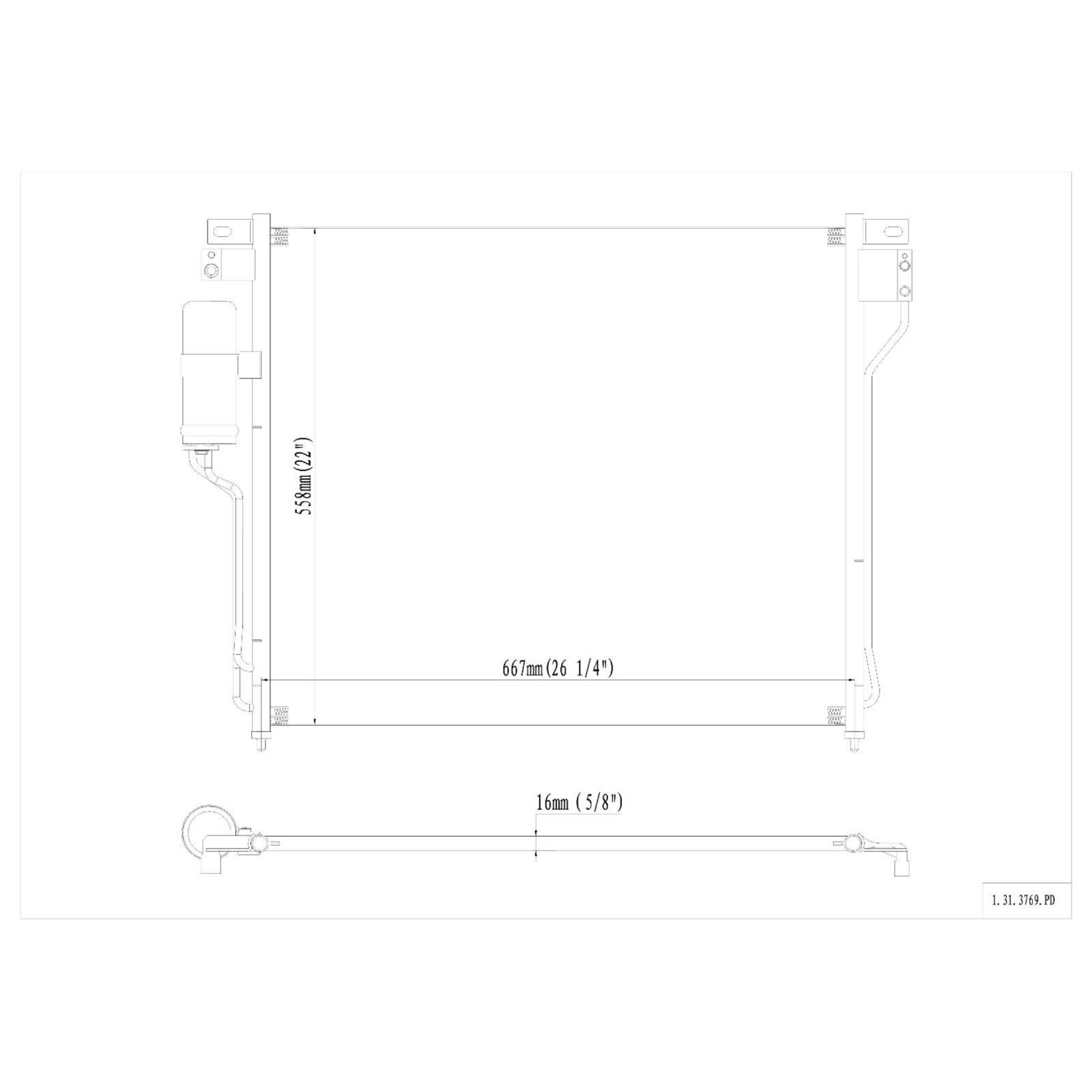 Geelife All Aluminum Condenser For Nissan 08-12 Pathfinder 5.6L 08-12 Pathfinder 4.0L