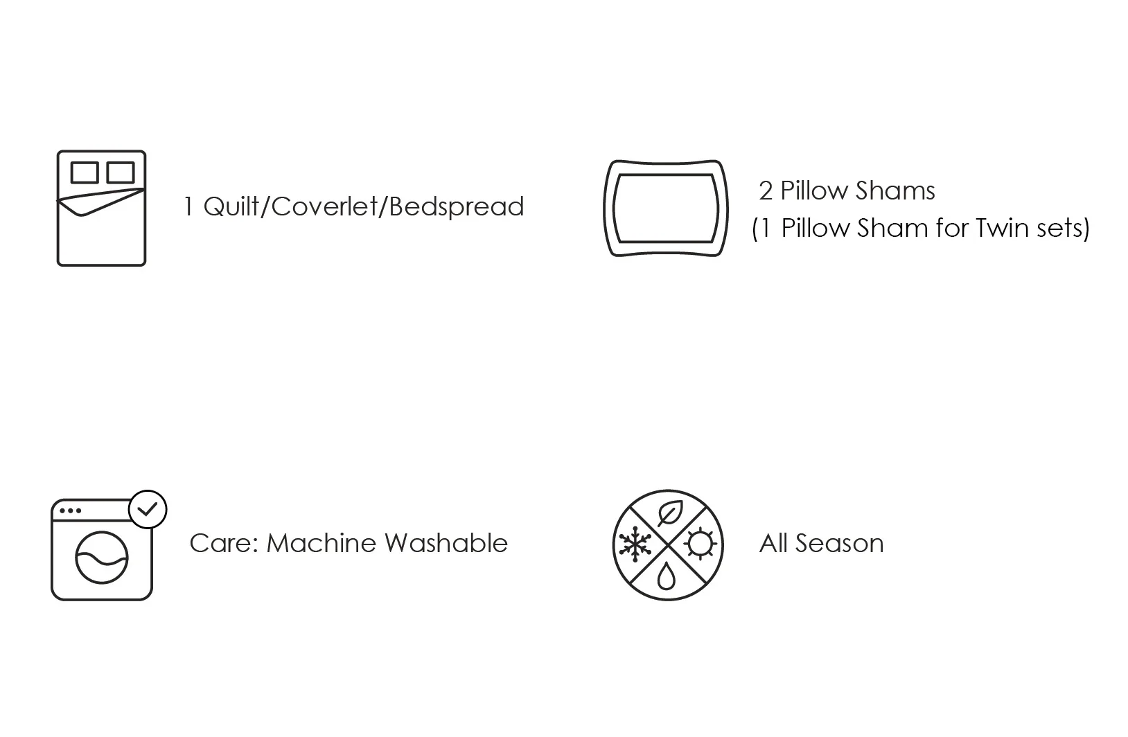 Boho Ribbon Grey 3-Piece Microfiber Quilt Set with Tassels - Full/Queen