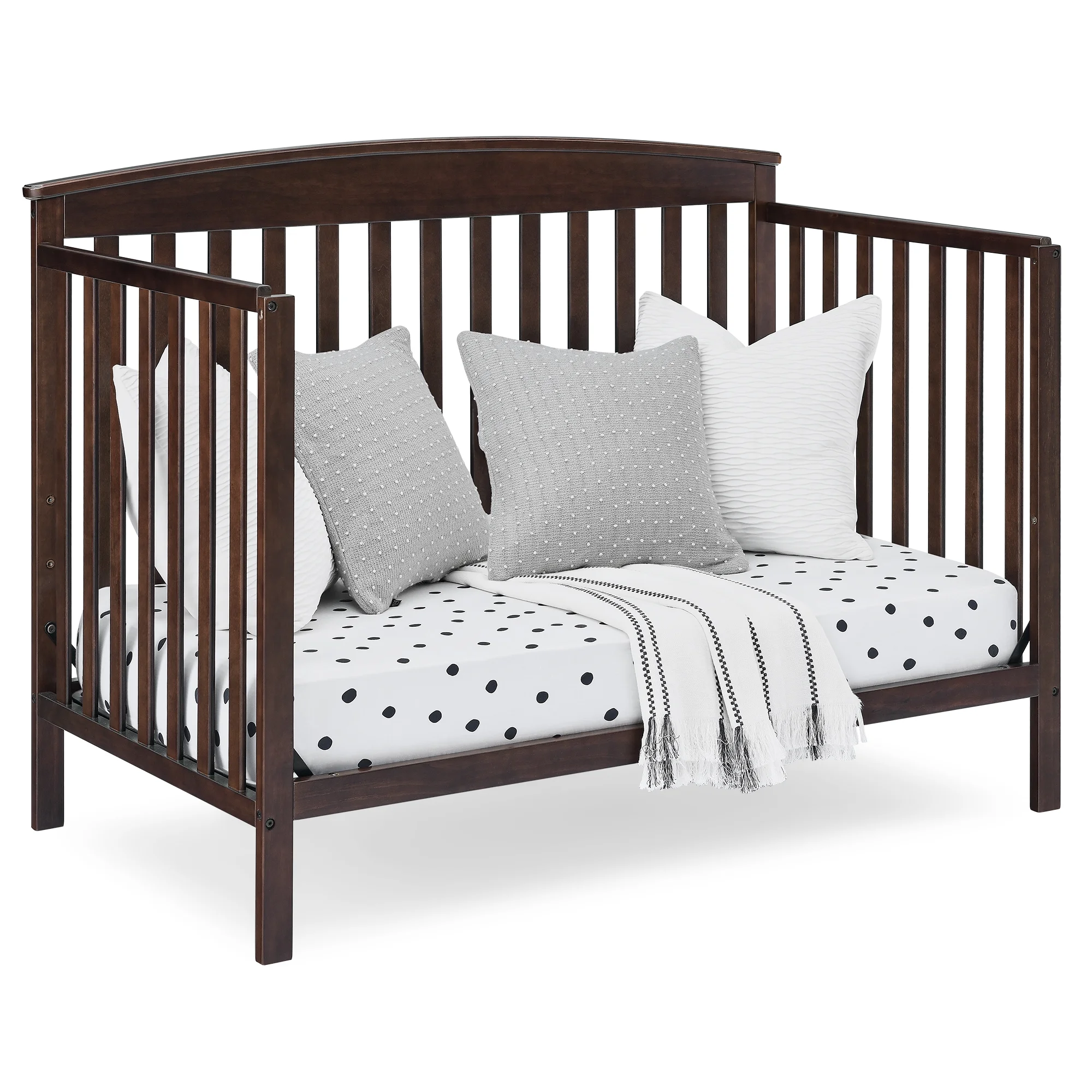 Delta Children Hanover 6-in-1 Convertible Baby Crib, Walnut Espresso