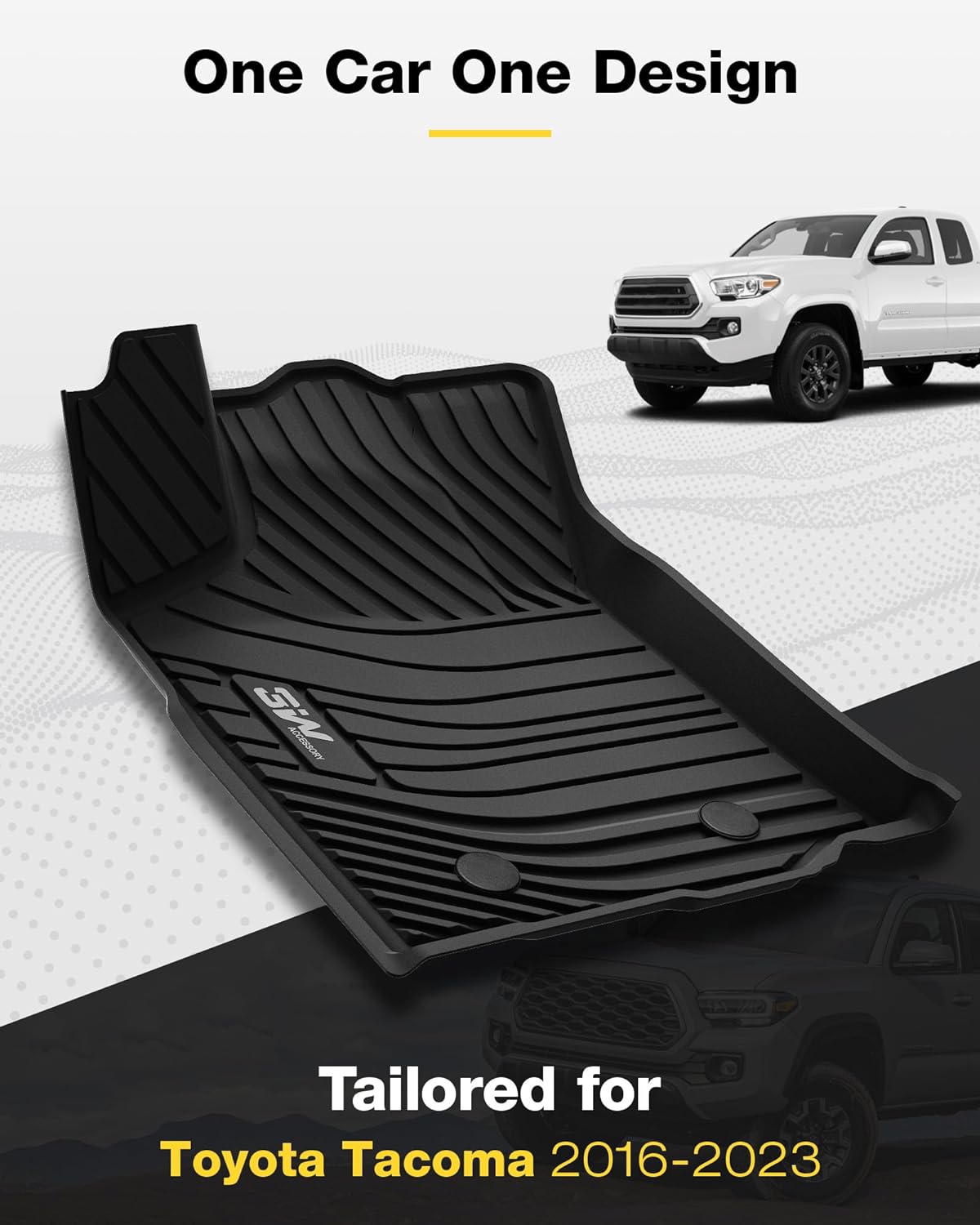 3W Floor Mats for 2021-2024 Toyota Sienna 7 Seat Car Floor Liner fit Sienna 7 seat TPE All weather