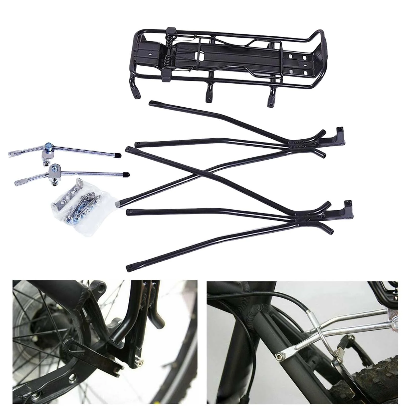 Bike Rear Carrier Rack Pannier Rack Mounted Holder Stand Luggage Cycling Equipment Distance Cycling Travel