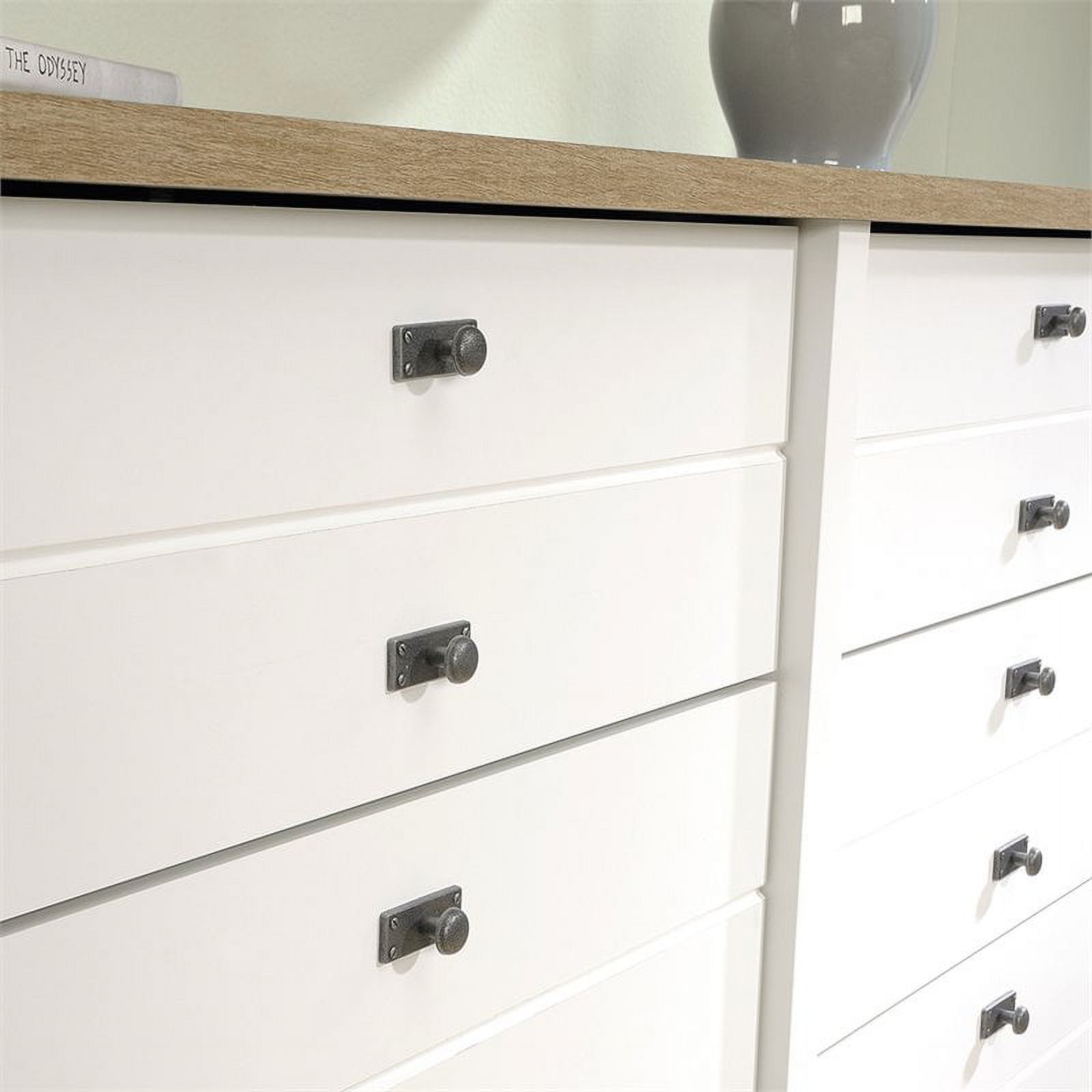 Pemberly Row 6 Drawer Double Dresser in Soft White