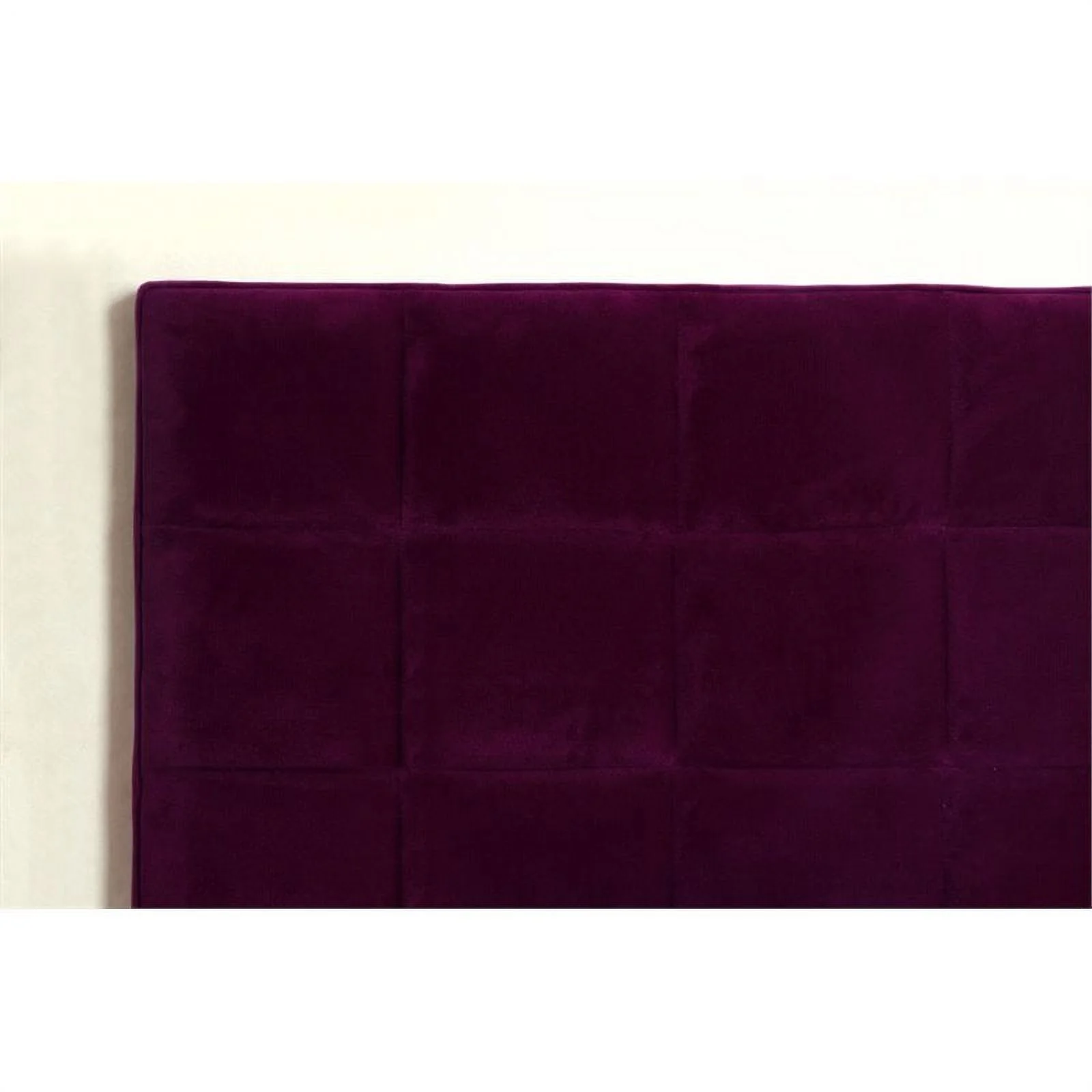 Bowery Hill Transitional Fabric Upholstered Twin Headboard in Purple