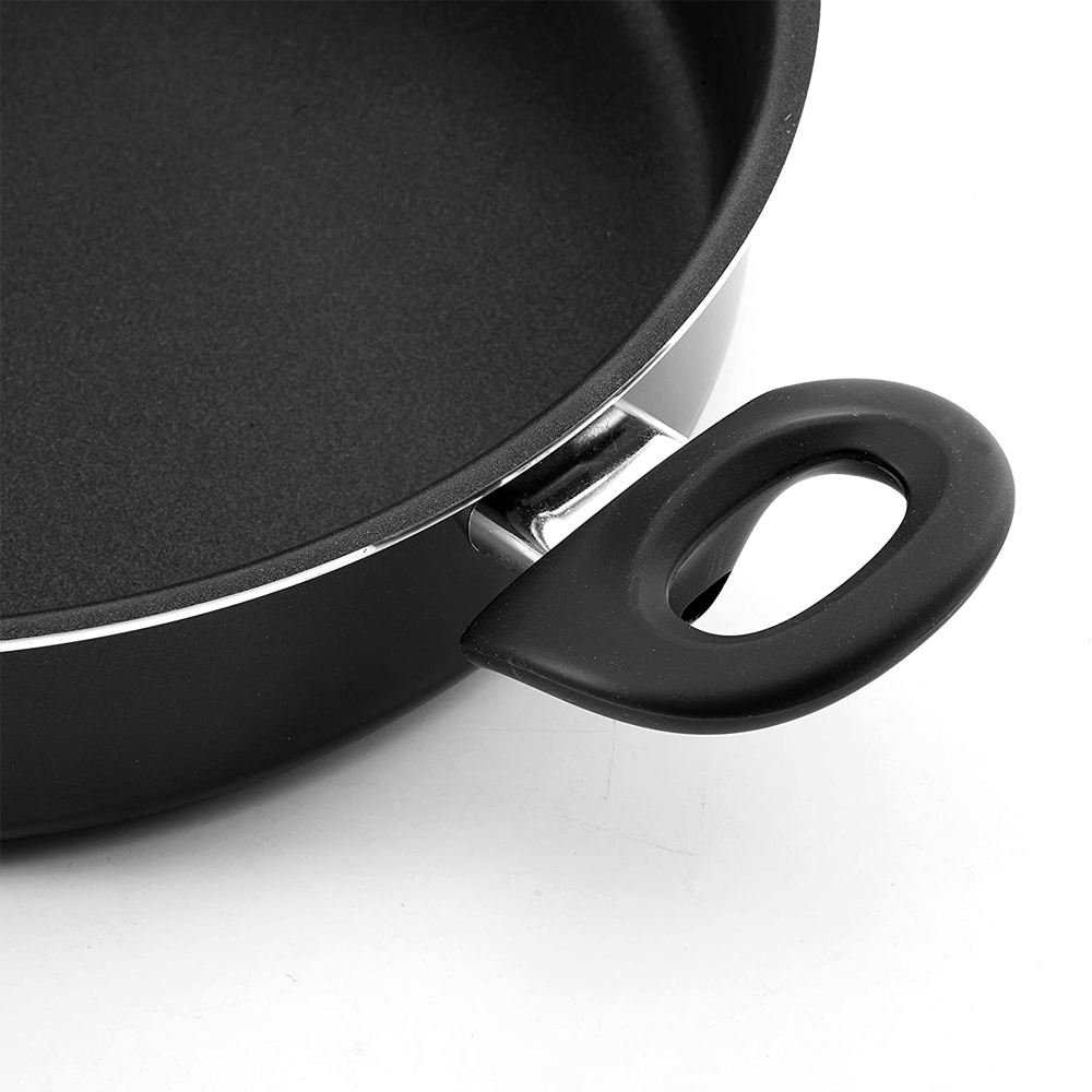 Alpine Cuisine 3 Qt Aluminum Nonstick Sauce Pan w/ Lid & Soft Touch Handle