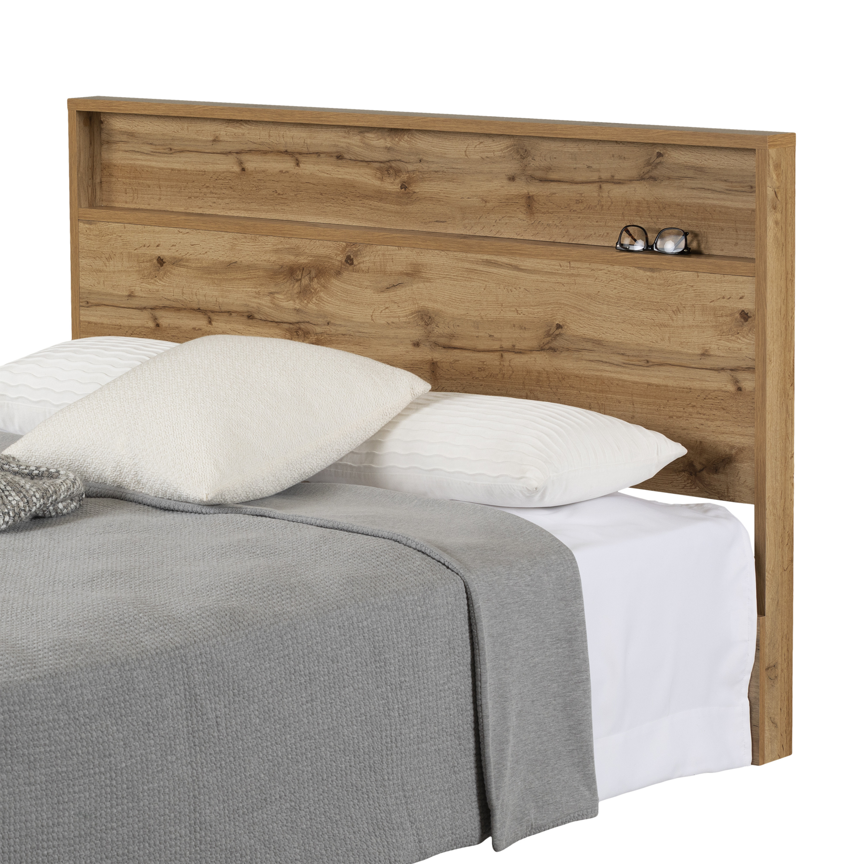 South Shore Musano, Urban Modern Headboard, Full/Queen Brown
