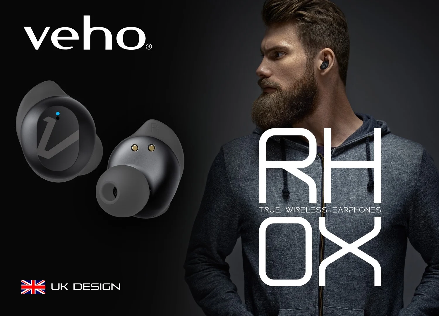 RHOX True Wireless Earphones - Carbon Black