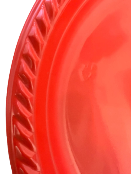 Ideal Dining 10 Inches Disposable Red Plastic plates Good to use in Microwave : 300 Count