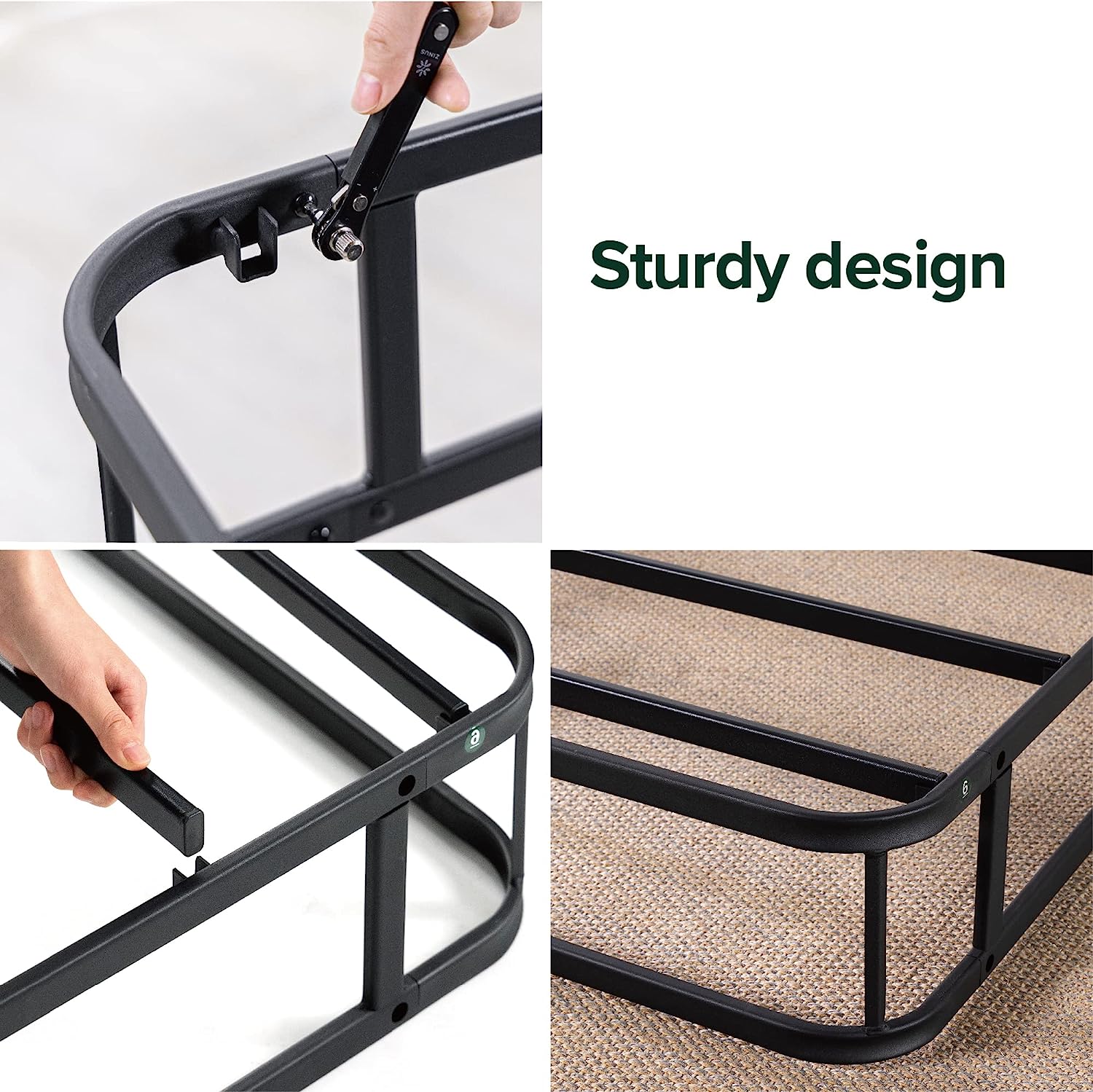 QCAI 7 Inch Metal Smart Box Spring / Mattress Foundation / Strong Metal Frame / Easy Assembly, Queen