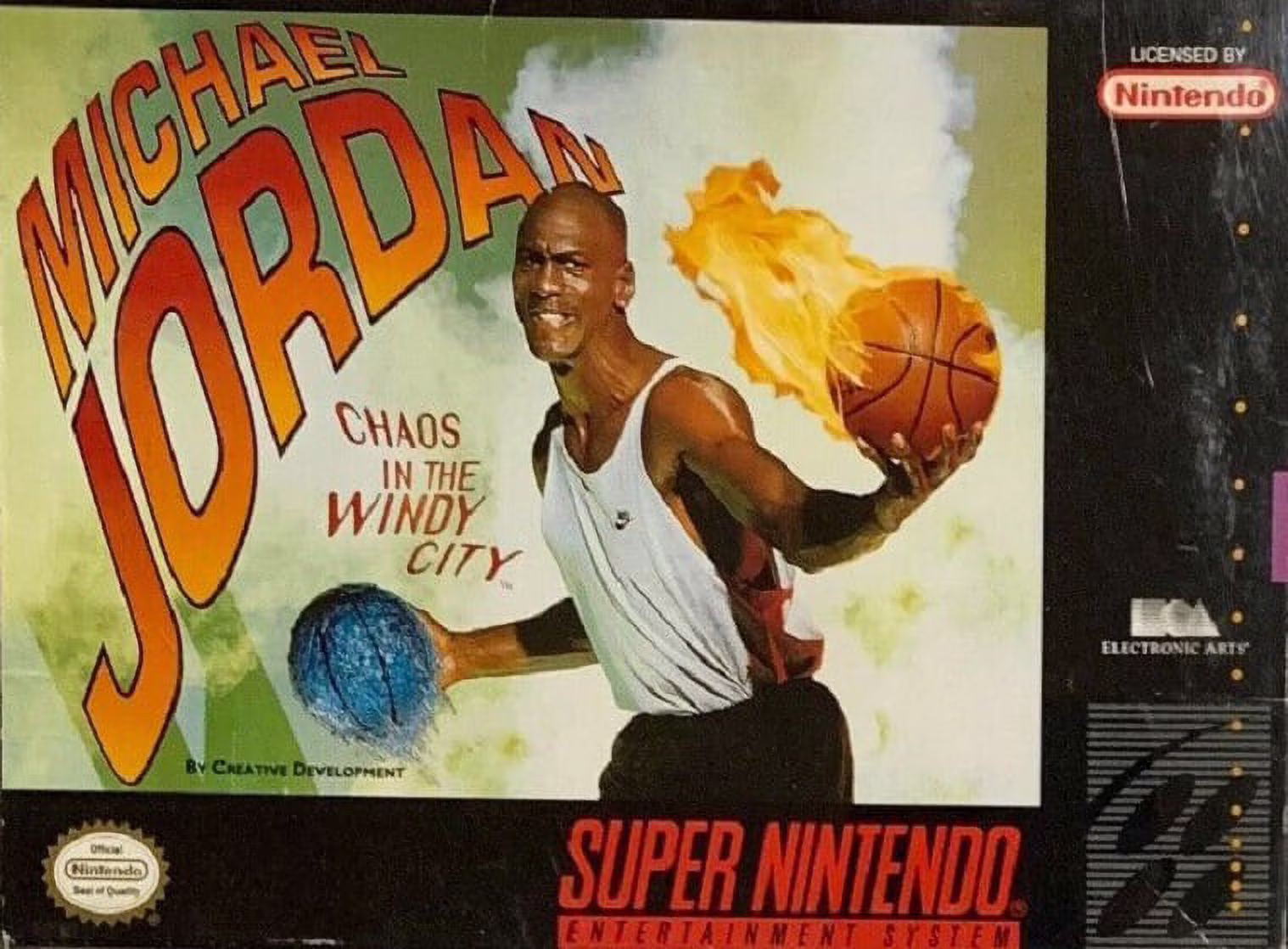 Restored Michael Jordan: Chaos in the Windy City (Super Nintendo, 1994) SNES Basketball Game (Refurbished)