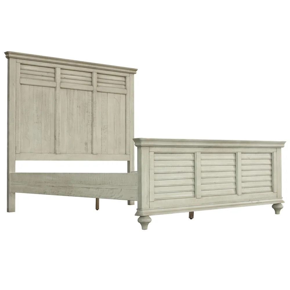 Sunset Trading Shades of Sand 5-Piece Wood King Bedroom Set in Cream Puff/Walnut