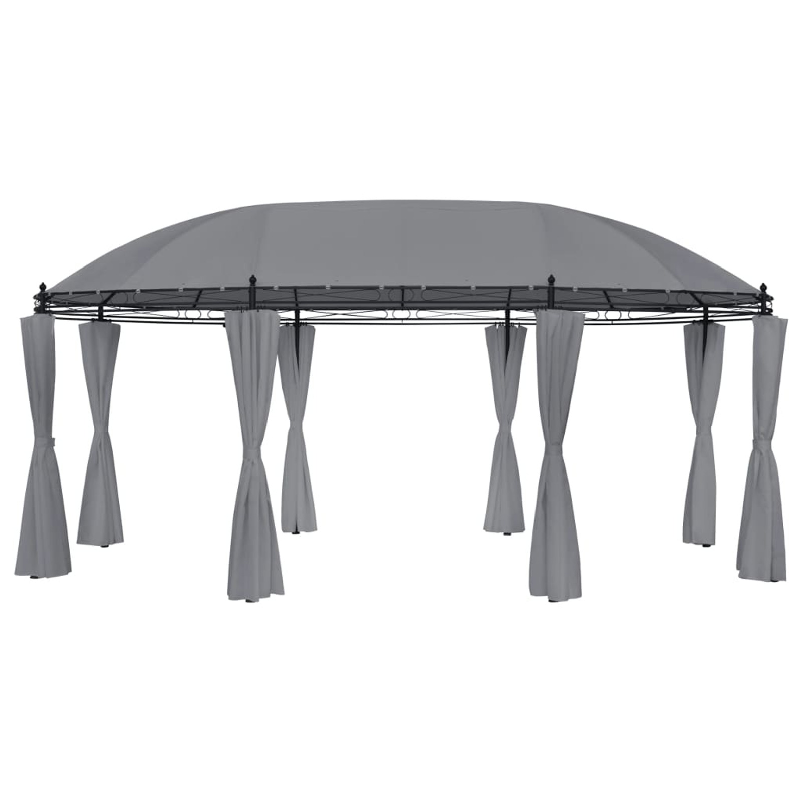 Anself Party Tent with 8 Removable Sidewall Curtains, Outdoor Gazebo Sunshade Shelter Canopy Anthracite for Backyard, Yard, Wedding, BBQ, Camping, Festival 204.7 x 137.4 x 100.4 Inches (L x W x H)