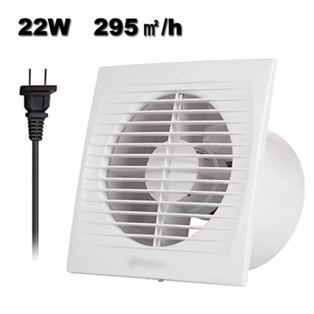 Extractor Fan Exhaust Fan Ventilation Square 110V Wall-Mounted Blower 6 Inch