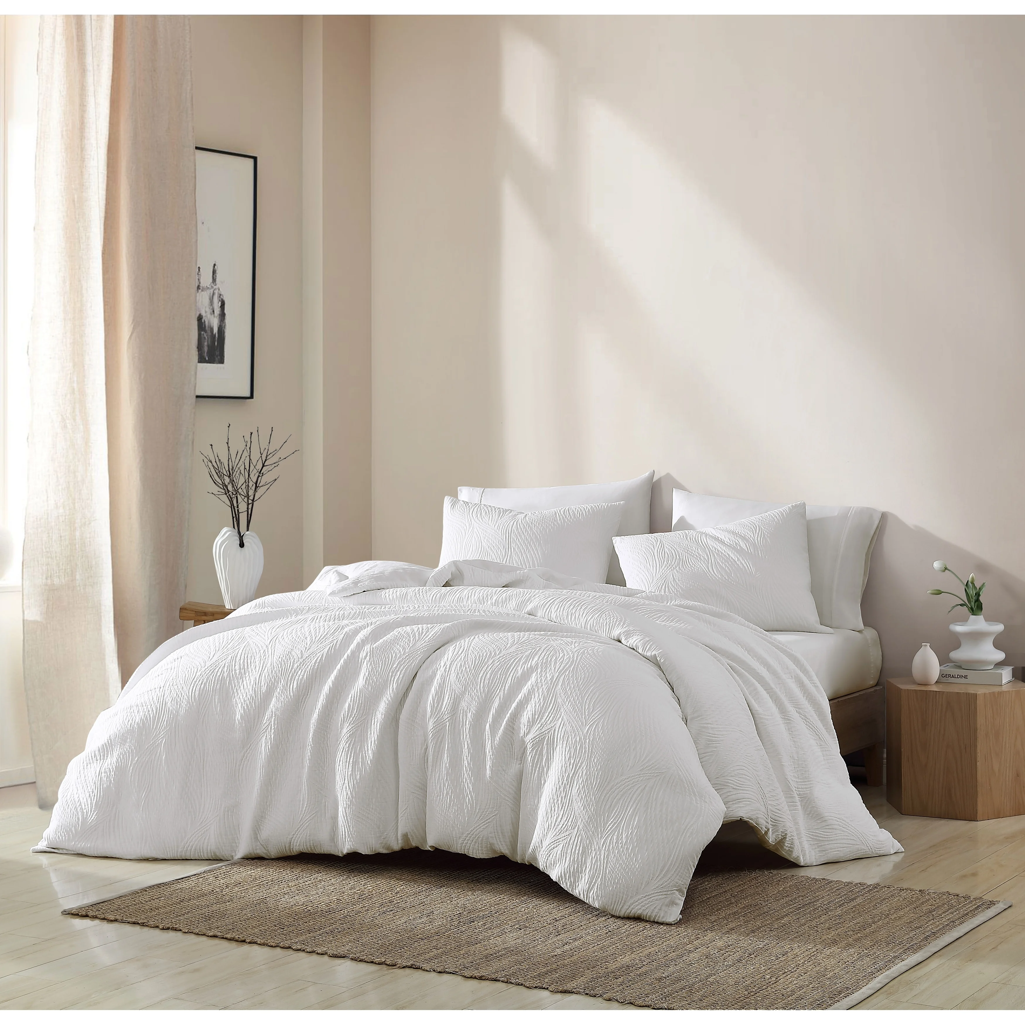 Walsh Matelasse 3 pc Queen Comforter Set White Riverbrook Home Walsh Matelasse 3 Piece Comforter Set White White - Queen - 3 Piece