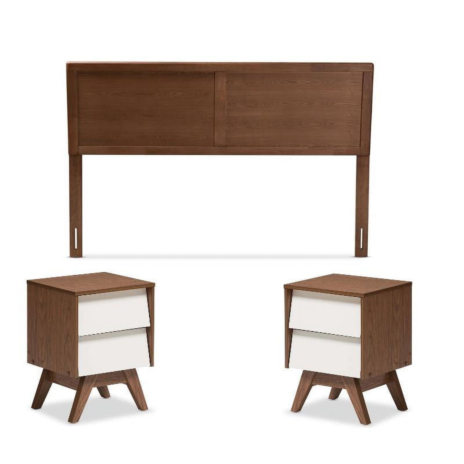 Home Square 3 Piece Bedroom Set with Queen Size Headboard and 2 Nightstands