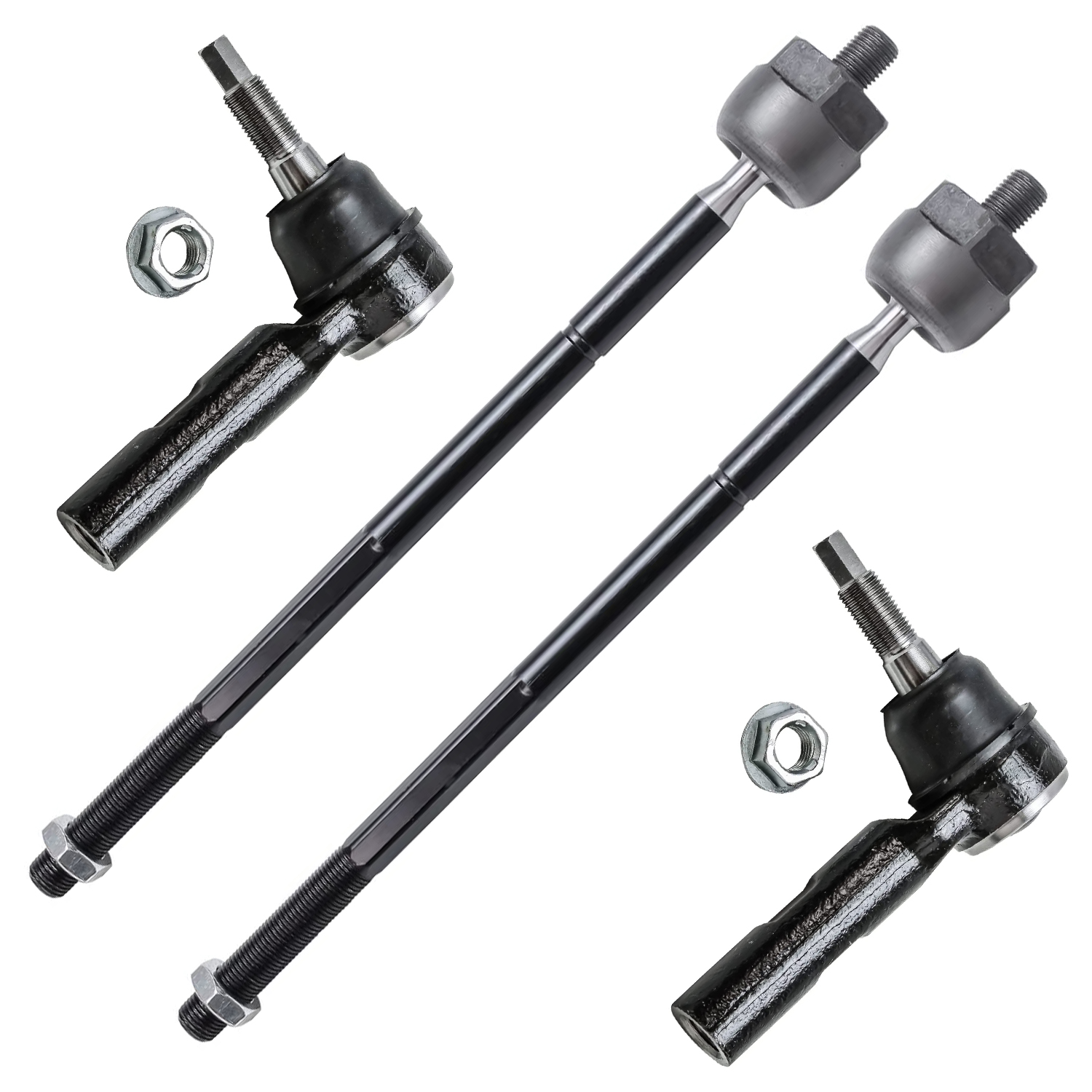 Detroit Axle - RWD Front Inner & Outer Tie Rod Ends Replacement for 2000-2004 Dodge Dakota [2000-2003 Dodge Durango]