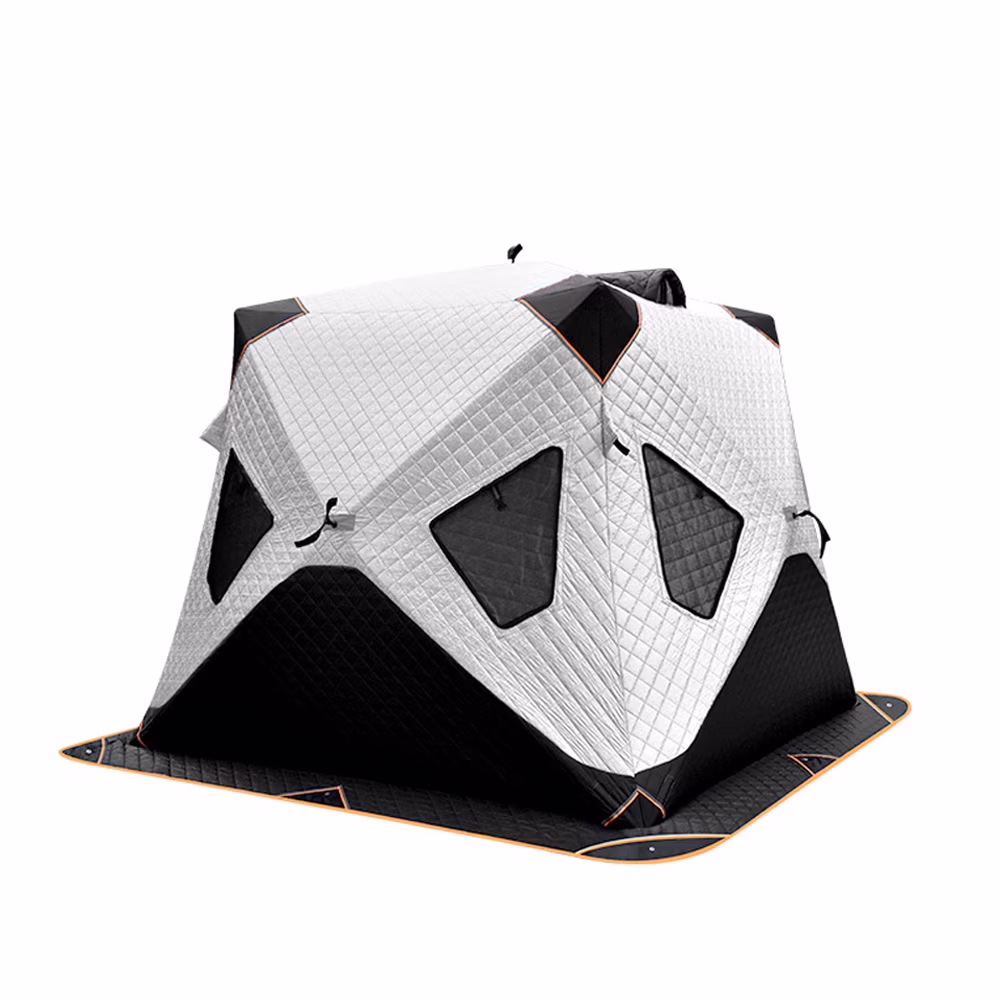 Carevas Ice Fishing Tent Winter Camping Shelter for Cold Weather 4 Layer, 3 4 People