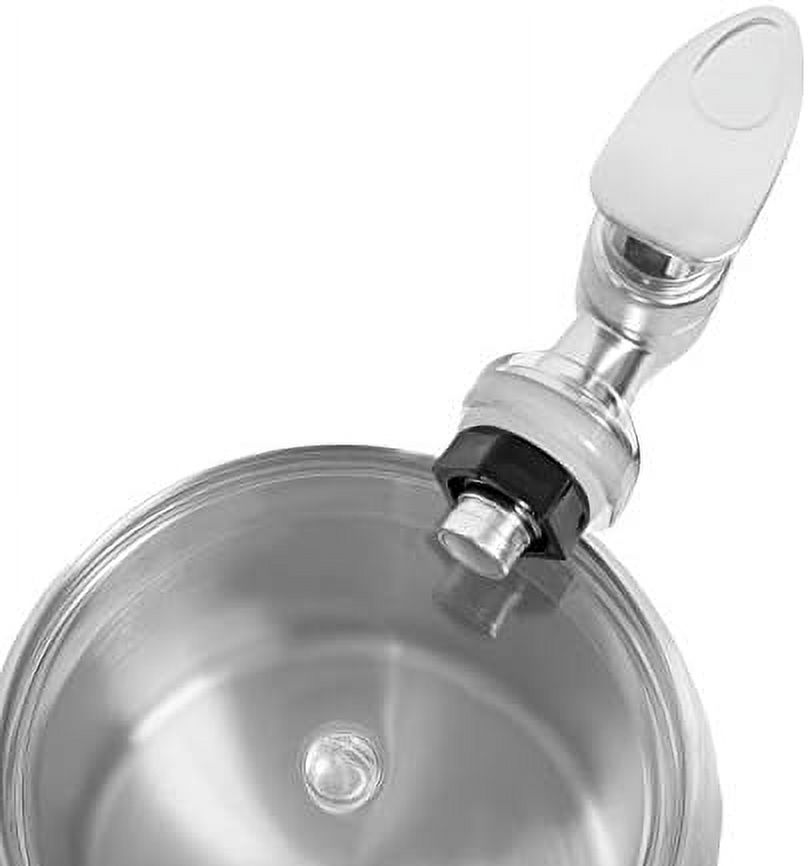 SPBOOMlife 5 Gallon Stainless Steel Beverage Dispenser with Ice Container  Spigot - Round - Lemonade Sangria Tea Water Drink Jar Jug - Home Parties - BPA Free Clear Acrylic