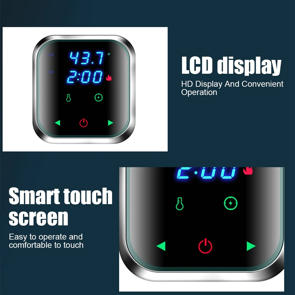 Gecheer Sous Cooker Machine Stainless Steel Ultra Quiet Kitchen Gadget Accurate Temperature Control