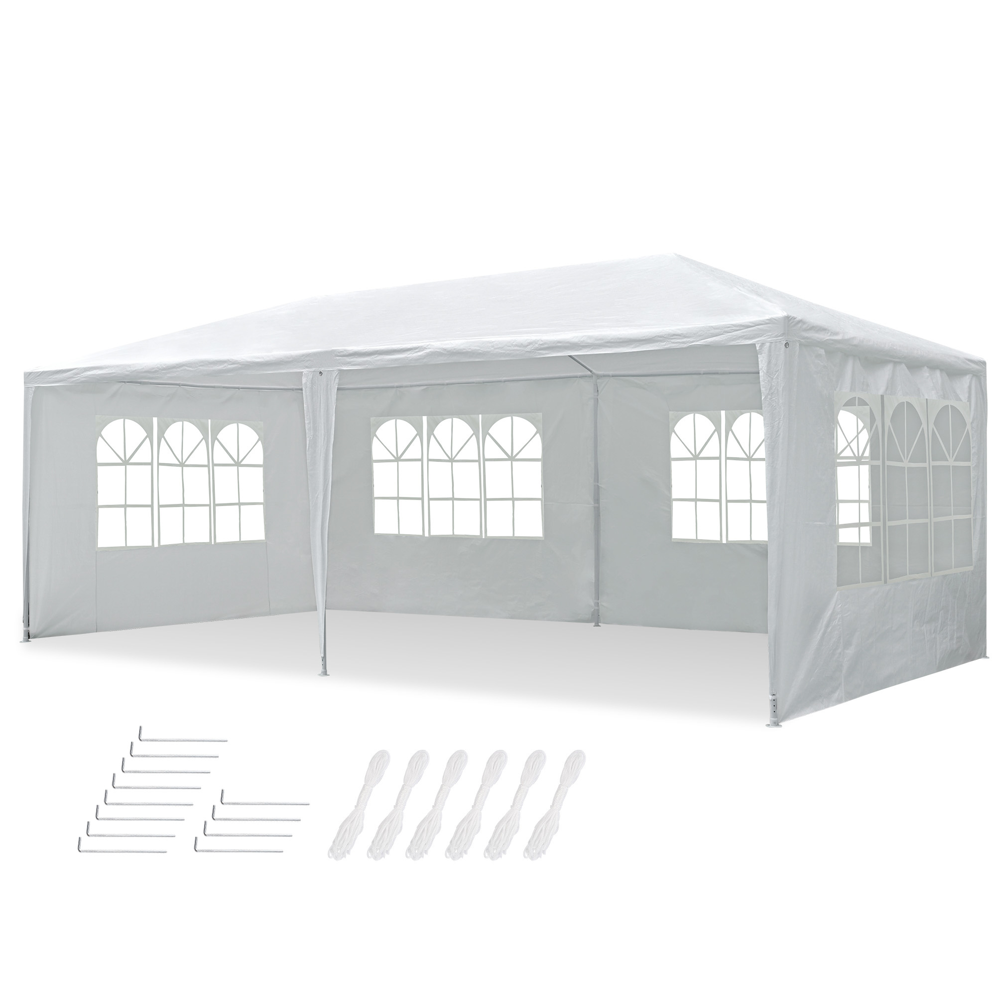 Premium Outdoor Event Shelter with Side Walls - White - 9.0 - Elevate your outdoor events effortlessly!