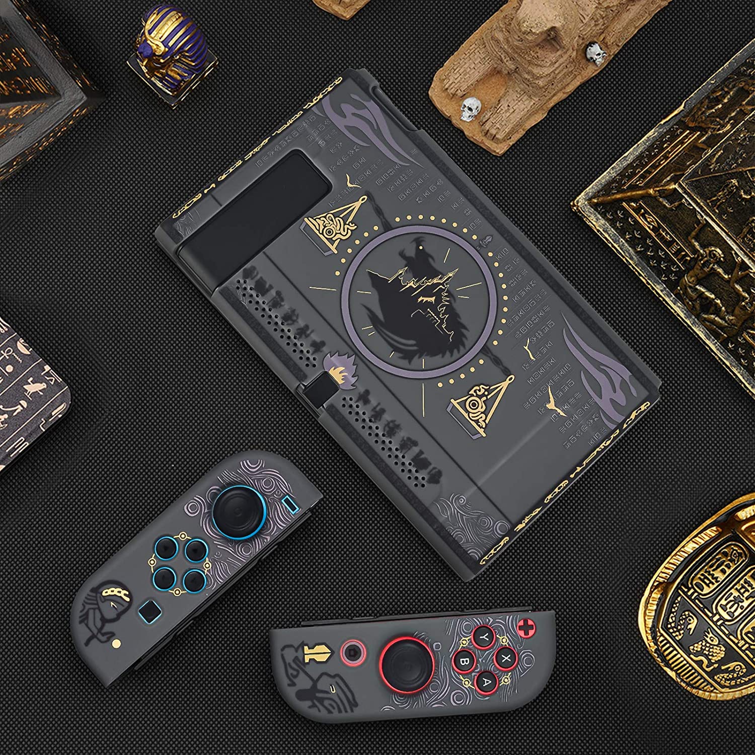 Dockable Protective Case Compatible with Nintendo Switch, Newest Pattern Cover with Anti-Scratch