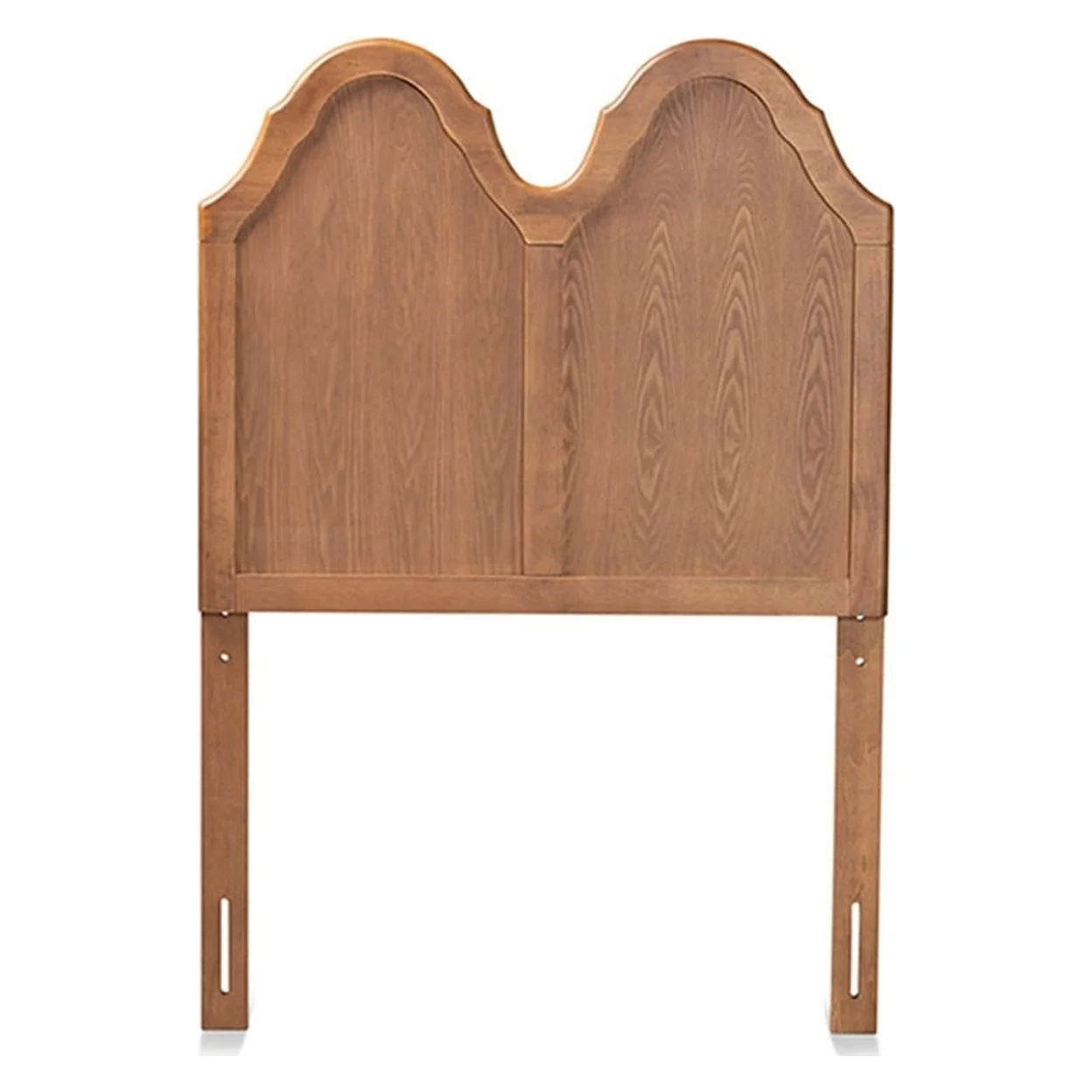 Tobin Vintage Classic and Traditional Ash Walnut Finished Wood Twin Size Arched Headboard