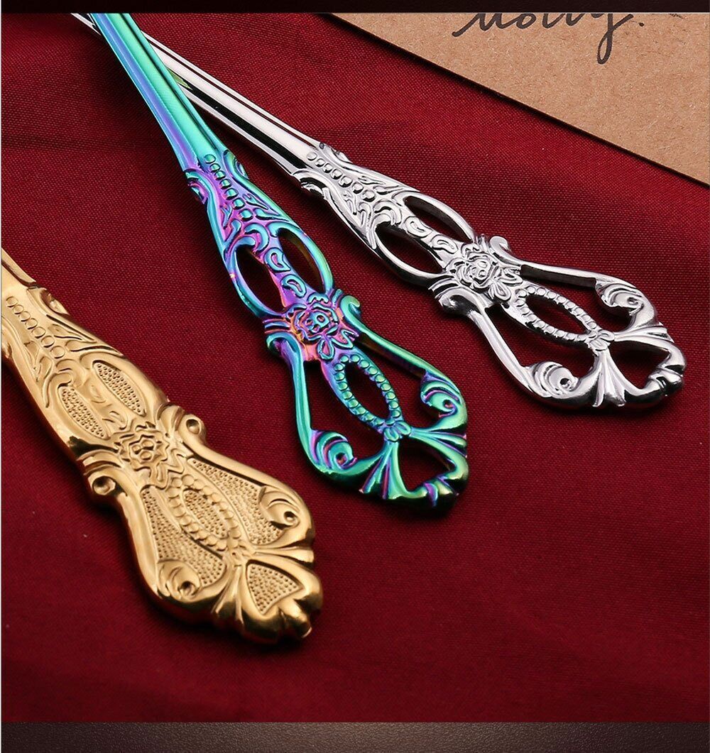 24pcs Cutlery Set Gold Dinnerware Spoon Dinner Silverware Tableware Gifts