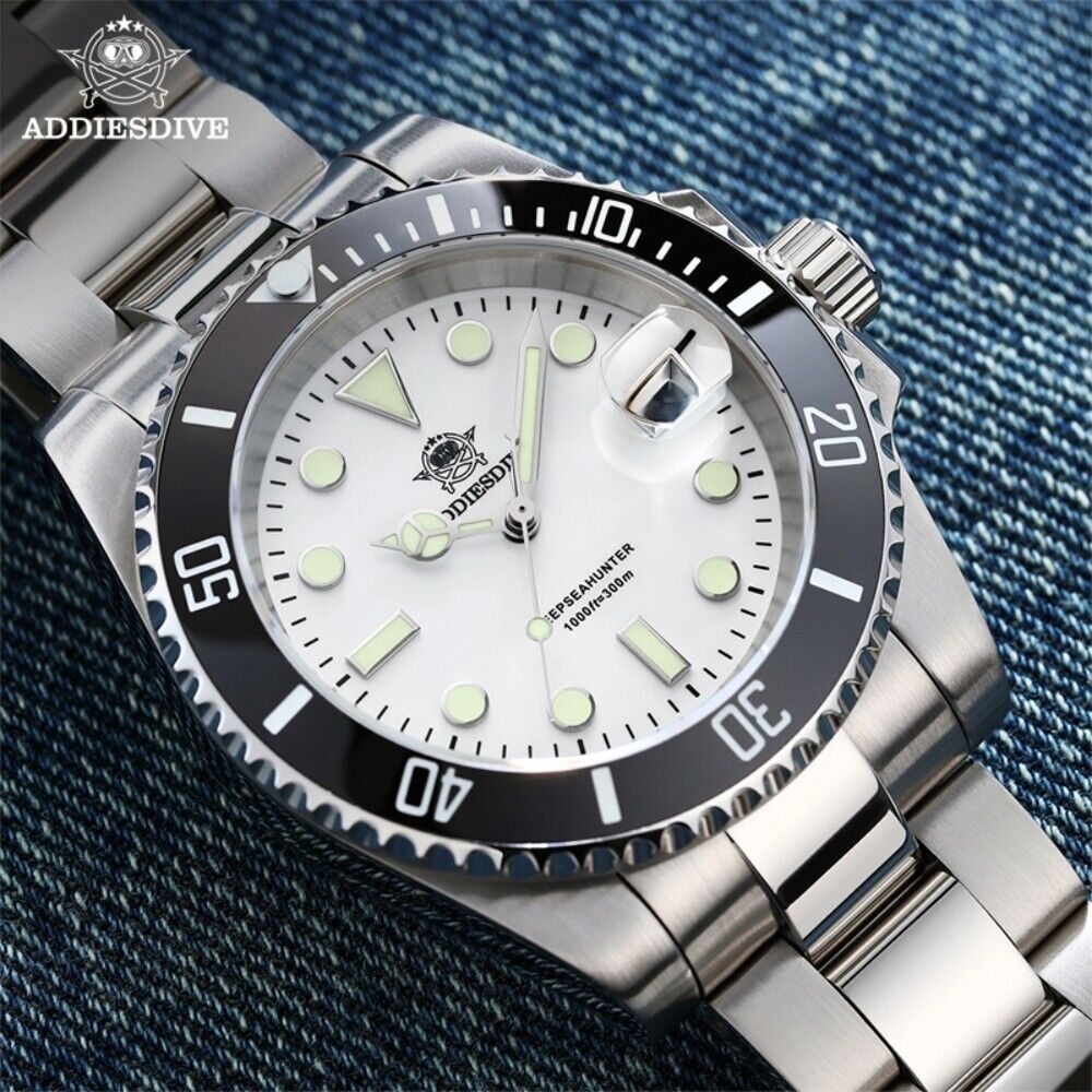 Men's Quartz Watch Ceramic Rotating Bezel Japan Miyota Movement 300M Waterproof