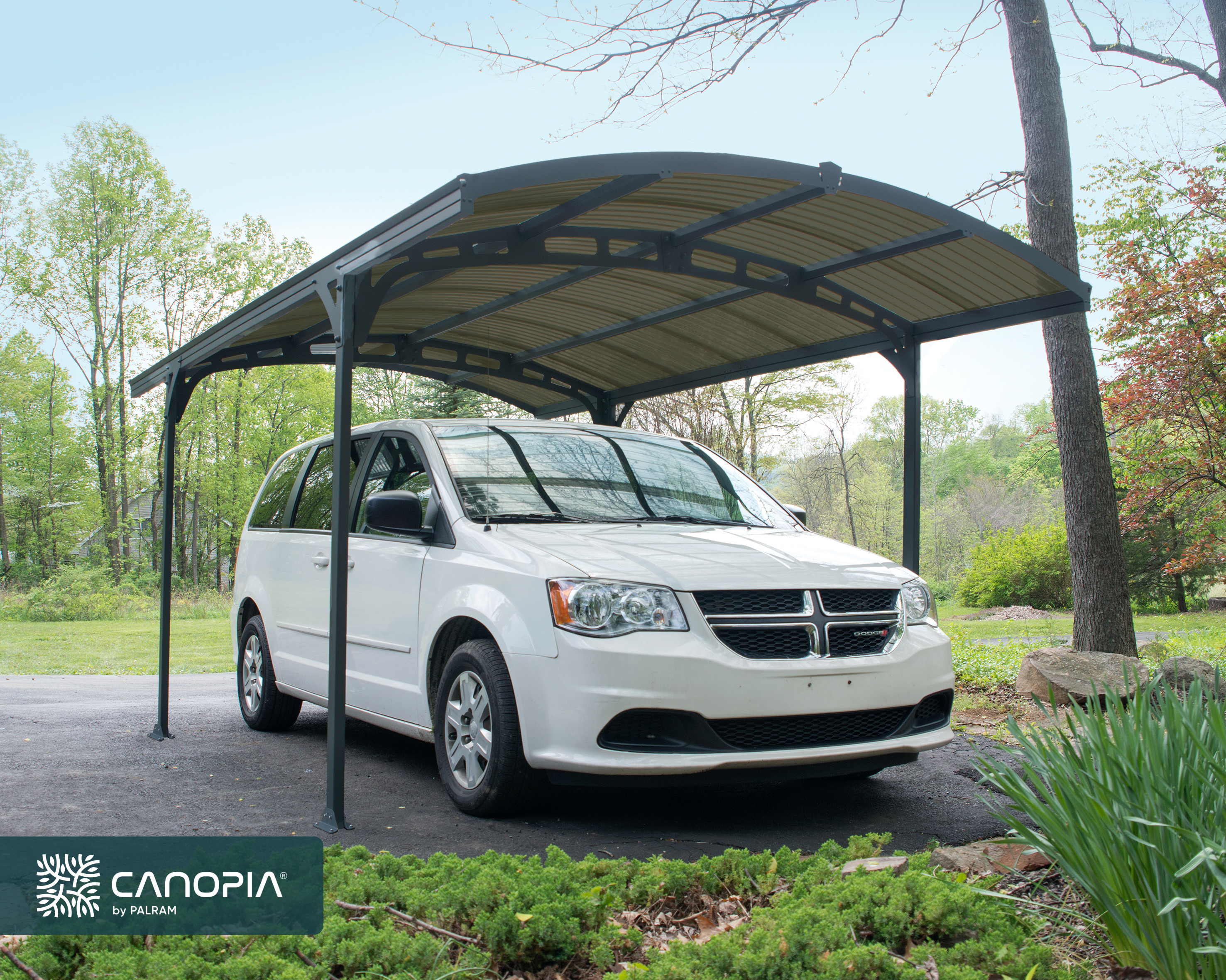 Palram - Canopia Atlas 5000 10' x 16' Carport - Gray/Bronze