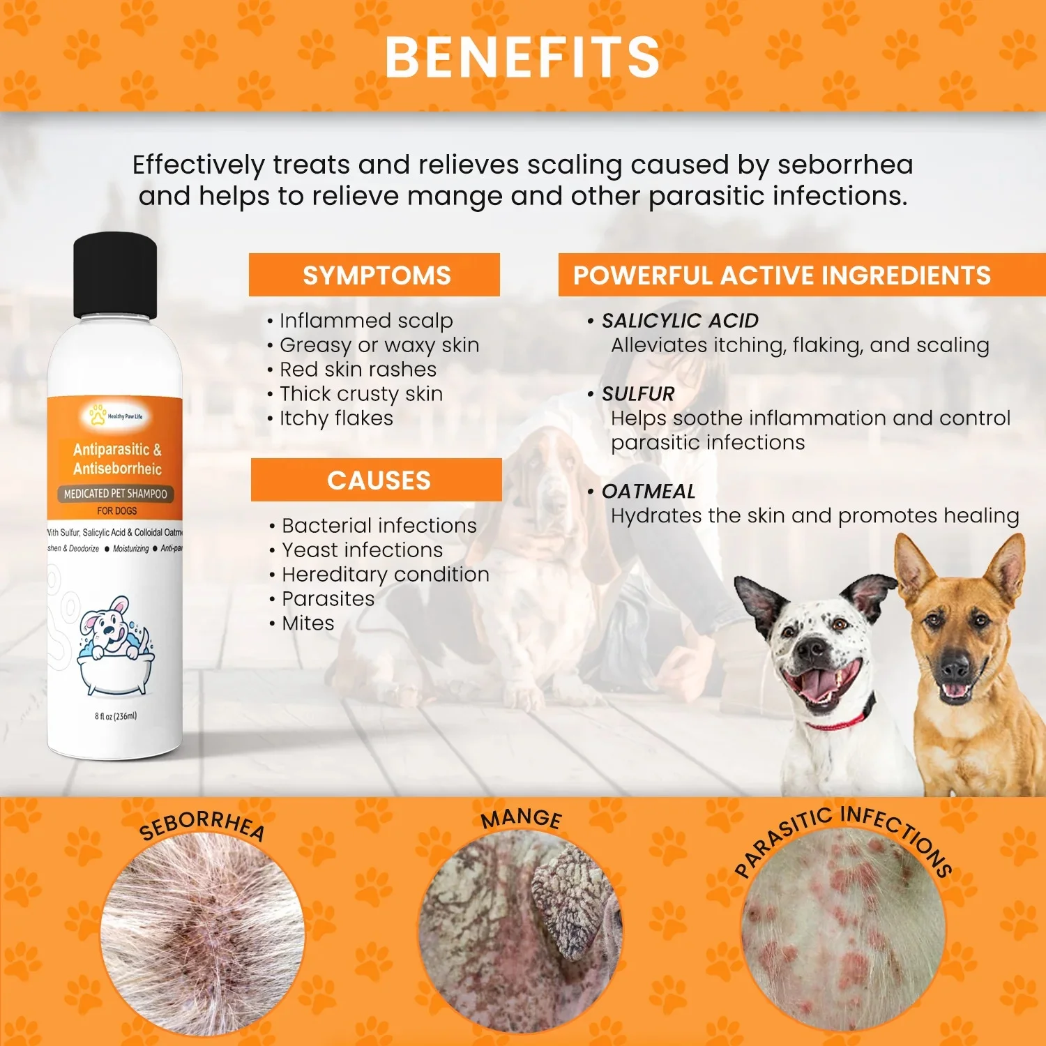 Sulfur Salicylic Acid Oatmeal Dog Shampoo