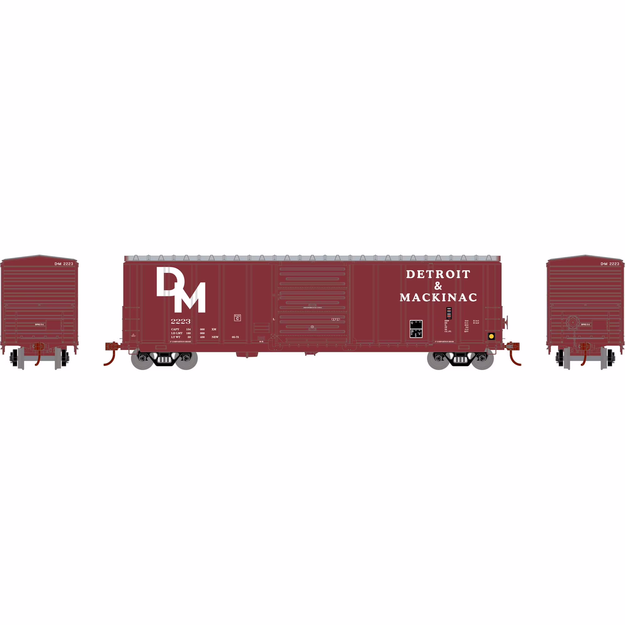 Athearn HO 50' PS 5277 Box D&M #2223 ATH15953 HO Rolling Stock