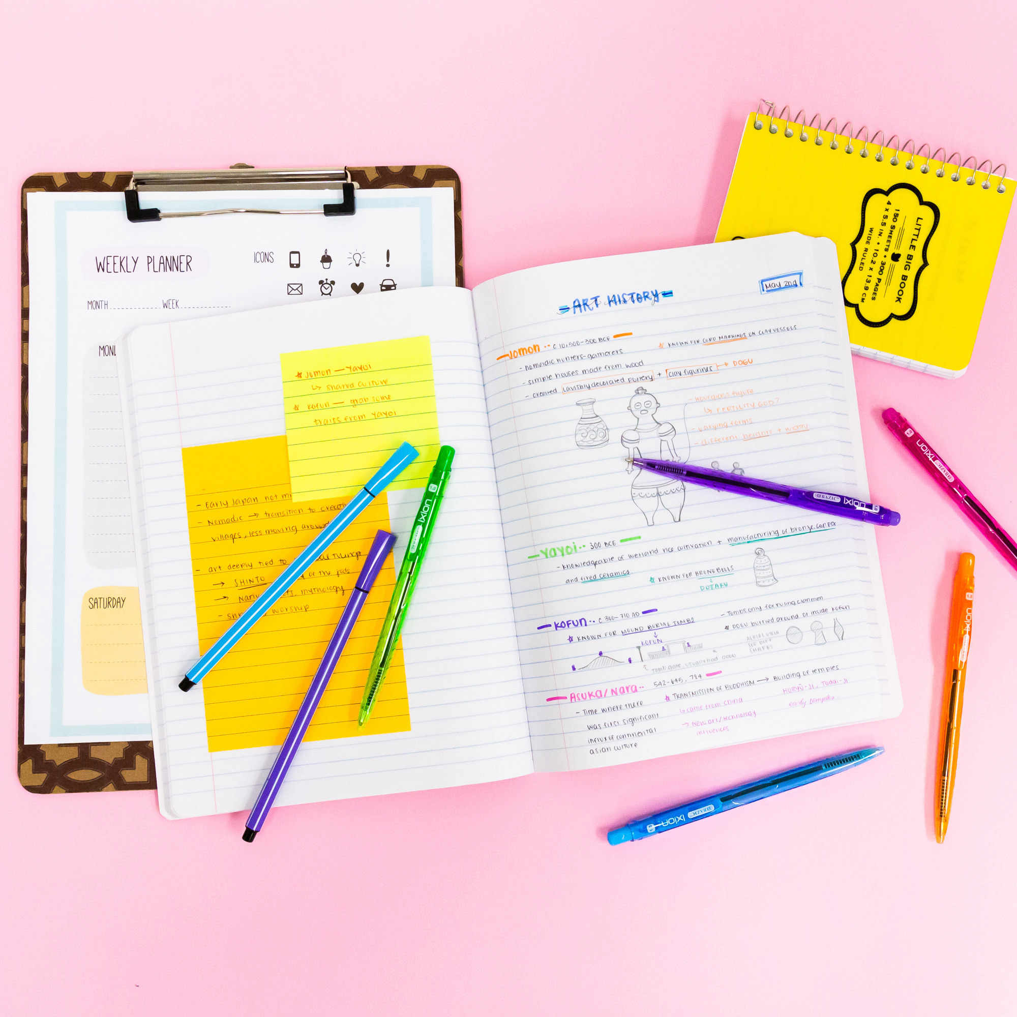 BAZIC Composition Book Wide Ruled 100 Sheet, Premium Black Marble Notebook, 6-Pack