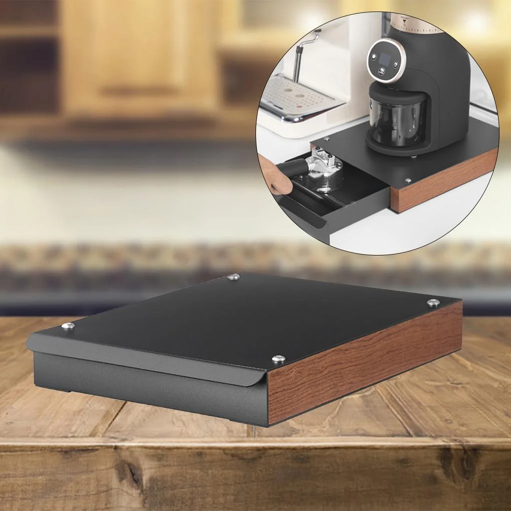 Coffee Removable Knock Grounds Container , black