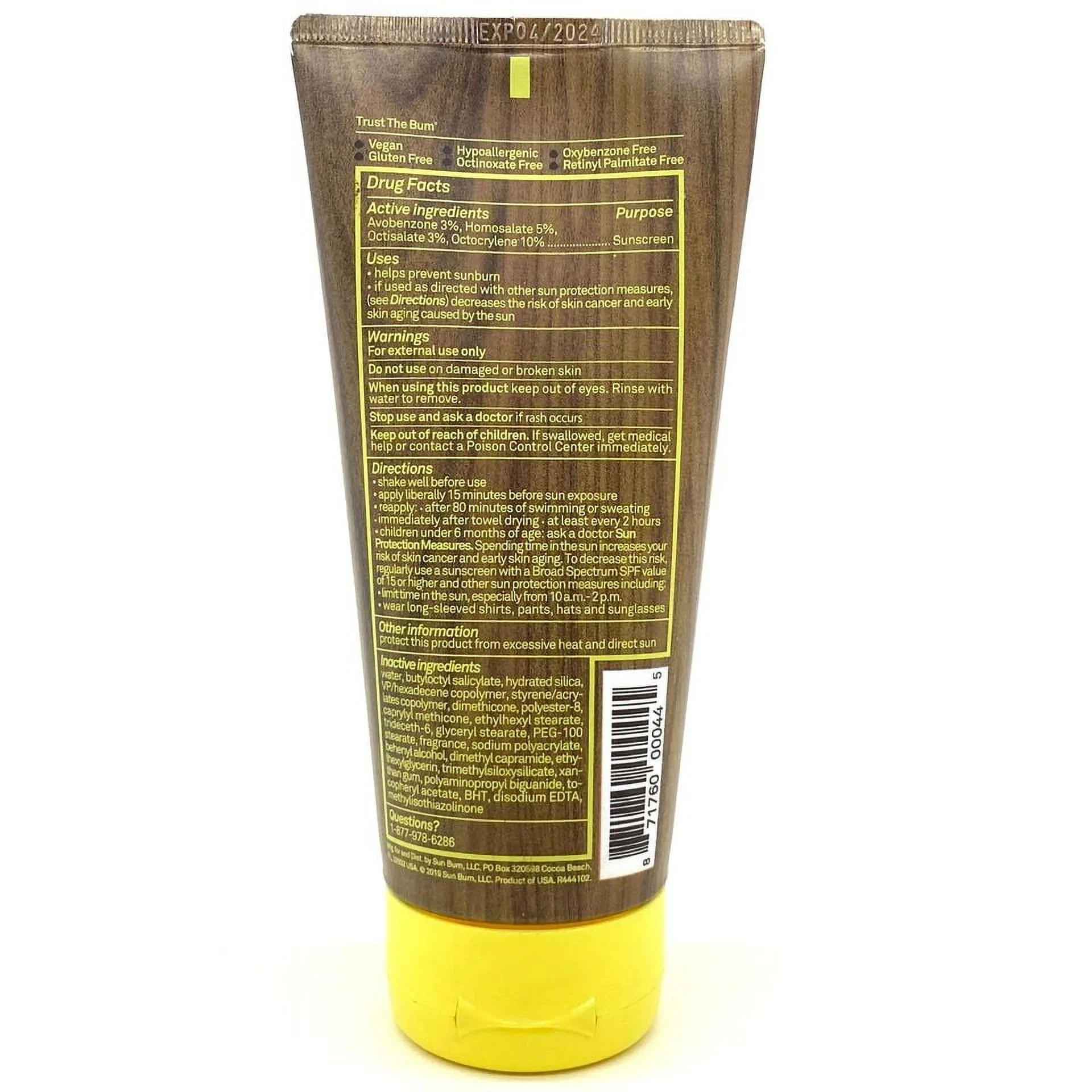 Sun Bum SPF 30 Moisturizing Sunscreen Lotion 6 Fl Oz