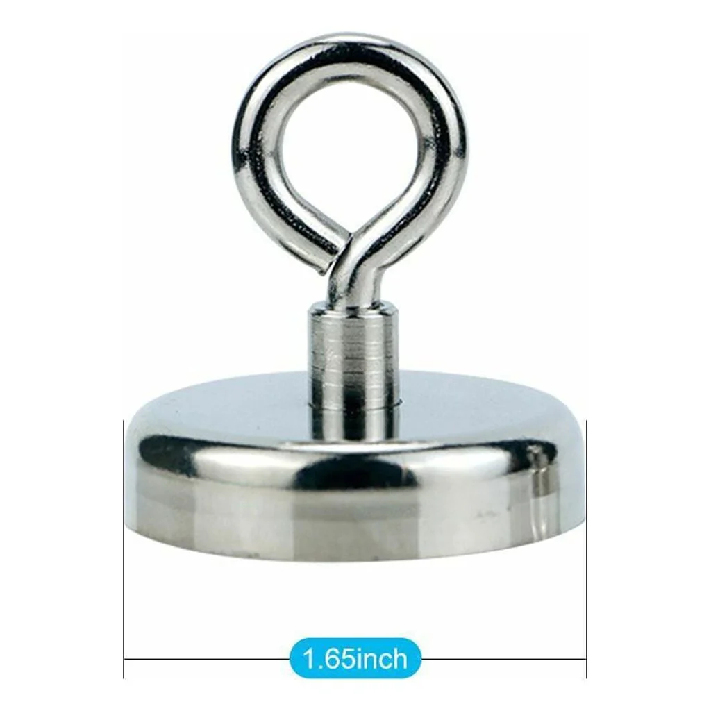 Fishing Magnet Kit 300LBS Pull Force Strong Neodymium + RED Rope + Carabiner Set