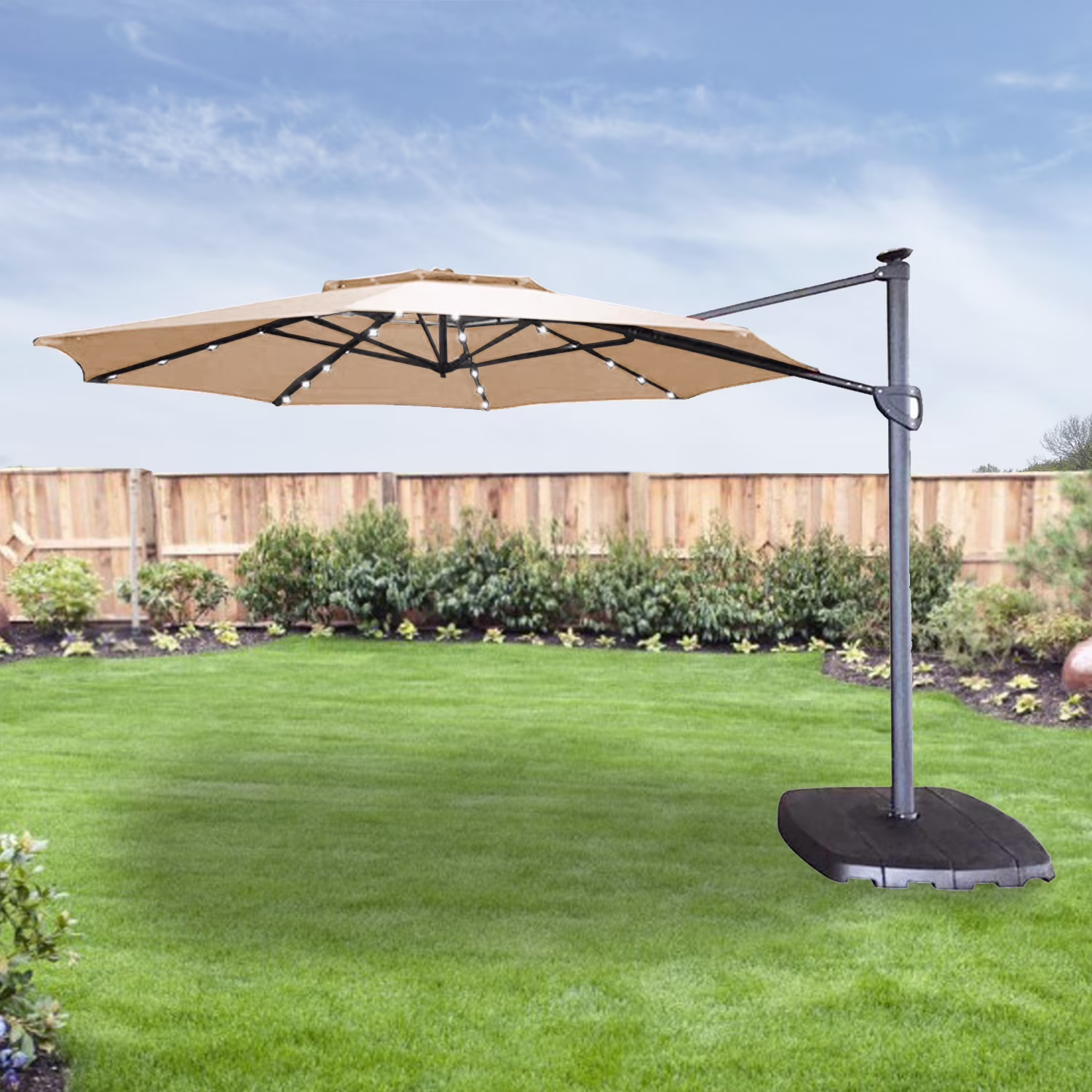Garden Winds Replacement Canopy for the Simply Shade 11ft LED Umbrella , RipLock 500 - REPLACEMENT CANOPY TOP ONLY METAL FRAME NOT INCLUDED