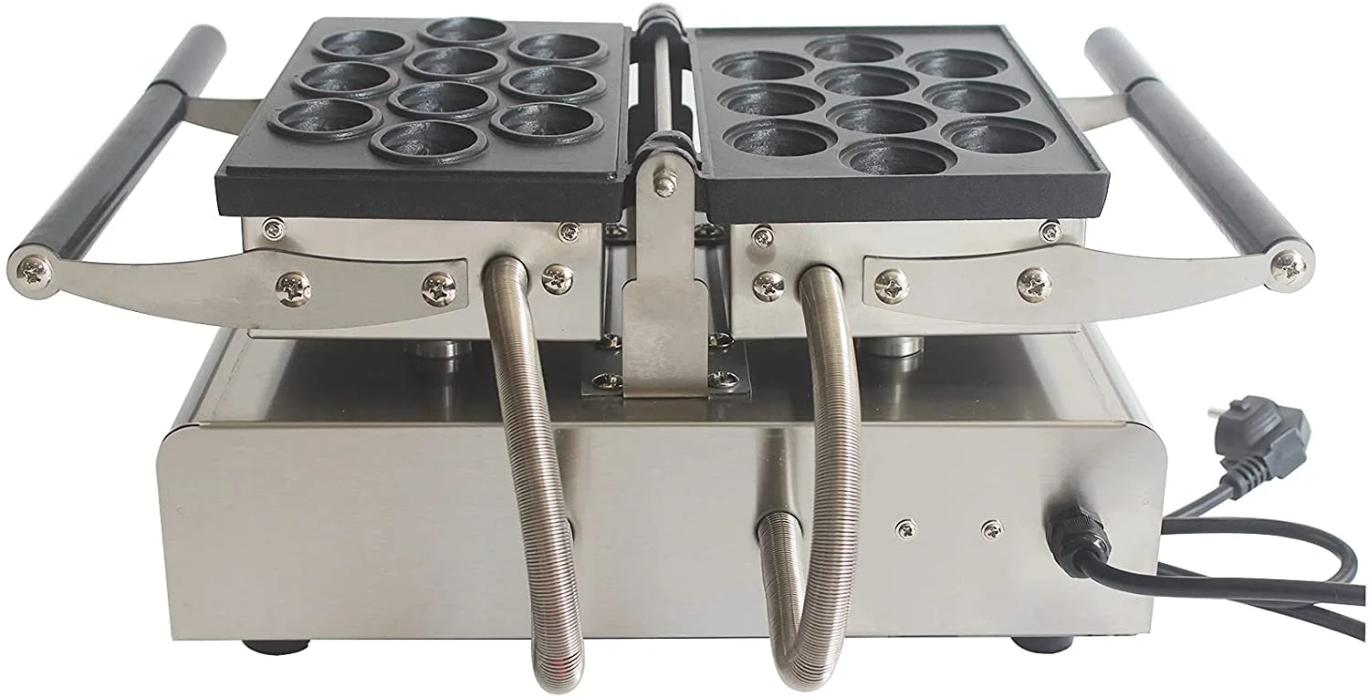 Electric Walnut Shaped Waffle Maker 10 Holes Walnut Crisp Make Non-Stick