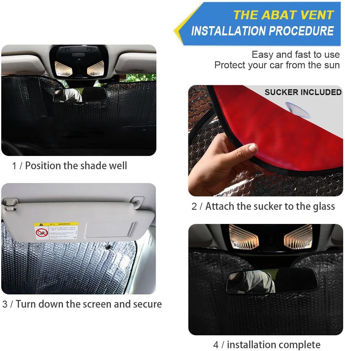 Hidove Rose Flowers Front Windshield Sun Shade Folding Sun Shield Shade,Blocks UV Ray to Keep Your Vehicle Cool Sun Visor Protector for Fits Car SUV Truck,53 x 23.5 Inch