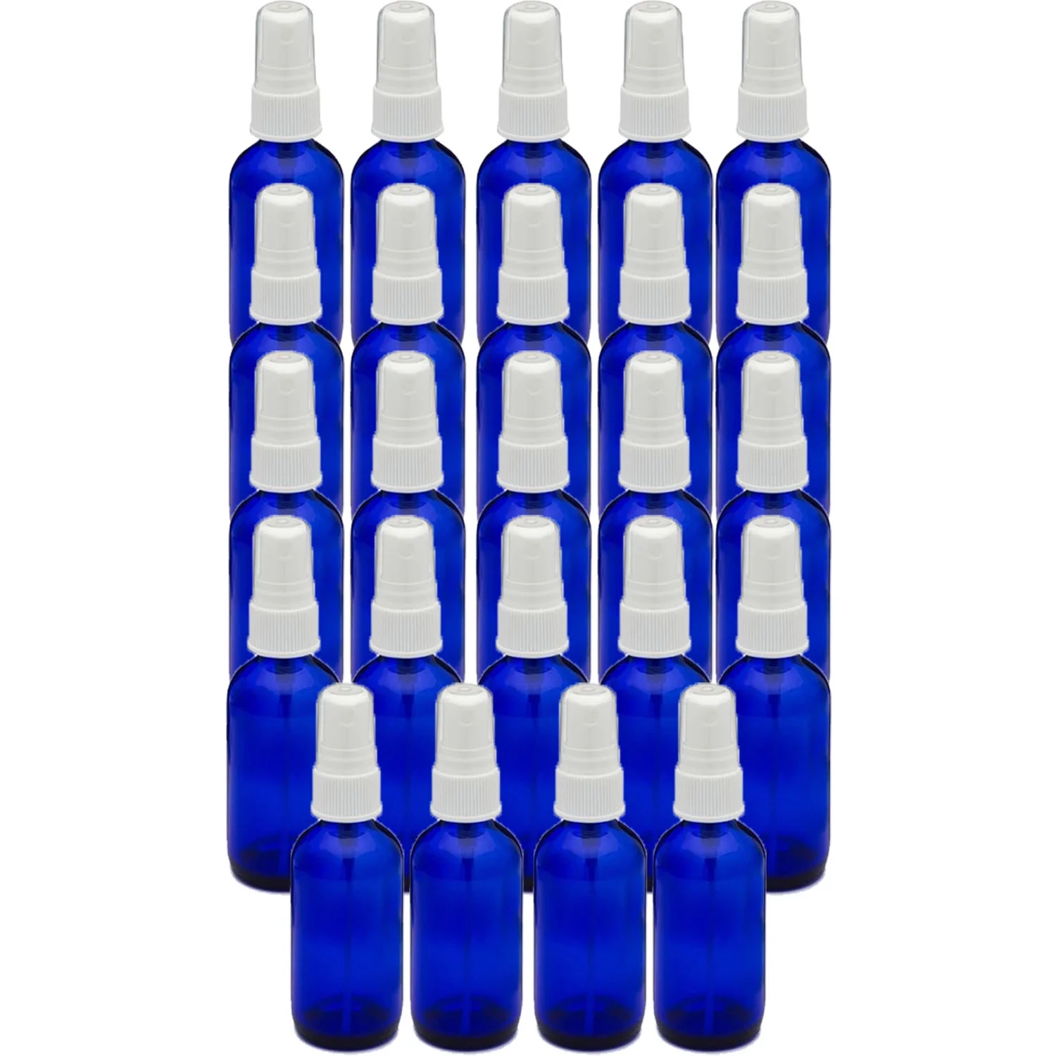 Global Cobalt Blue 2oz White Mist Sprayer Bottle (60ml) Pack of 24