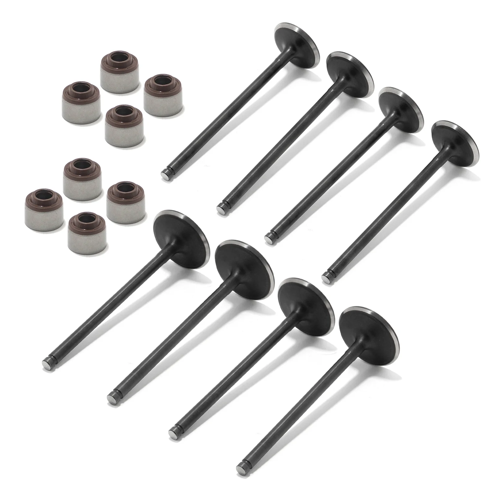 Intake Exhaust Valves Kit Seals For Kawasaki Brute Force KVF650 Prairie 650 750 KFX700