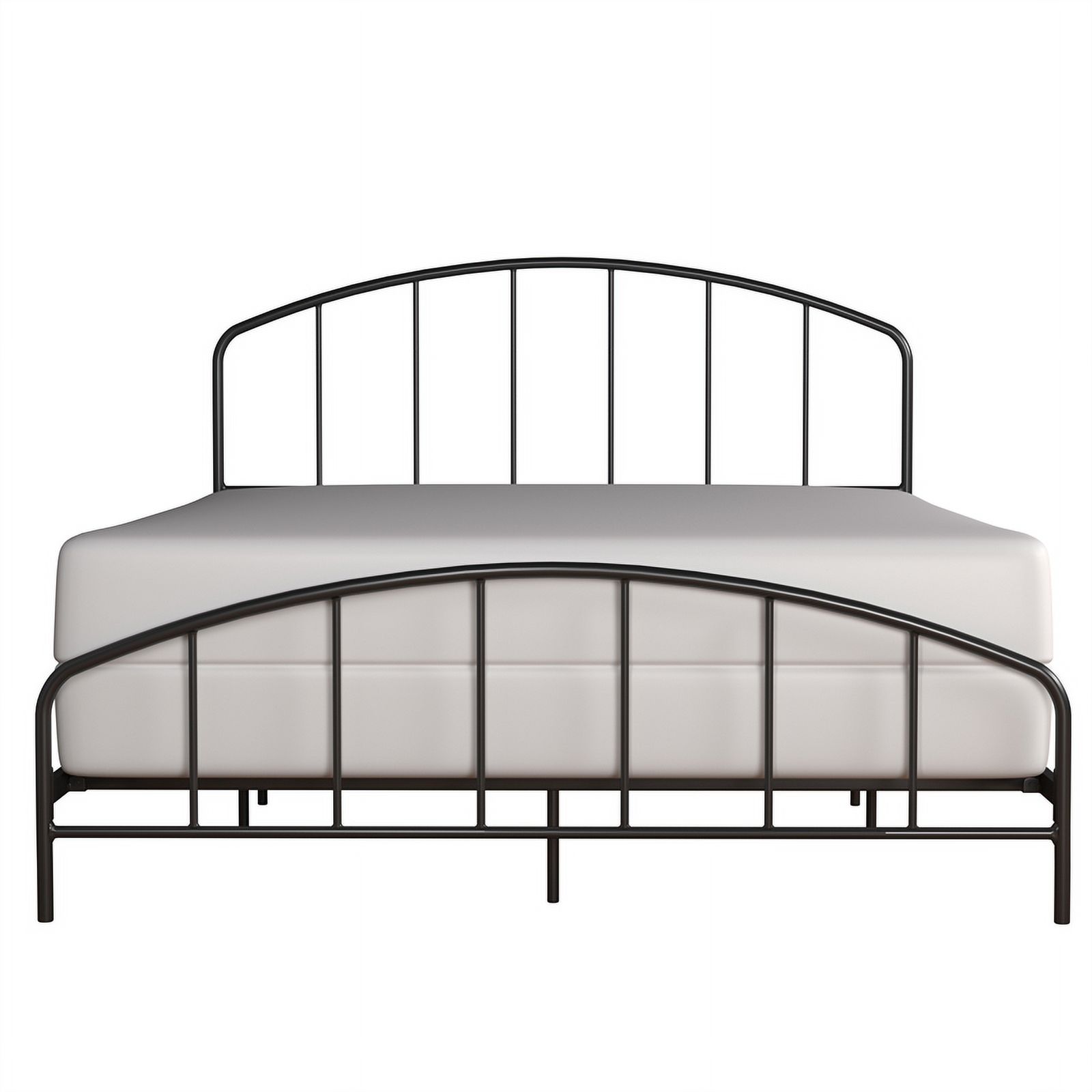 Bowery Hill Furniture Metal Queen Bed with Arched Spindle Design Black