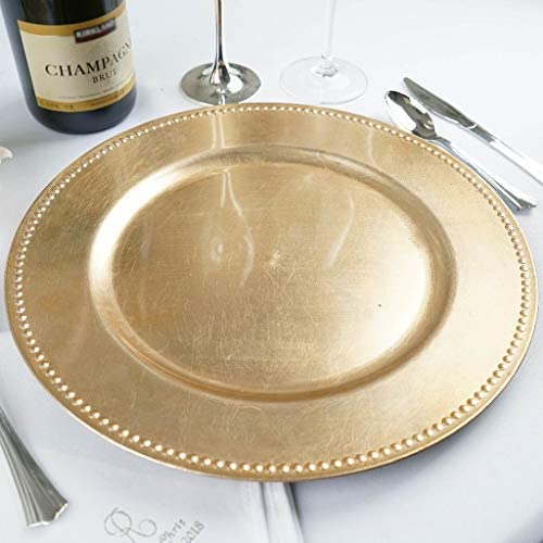 U-SHARE  Round Charger Plates Dinner Chargers - 13-inch Wedding Charger Plates